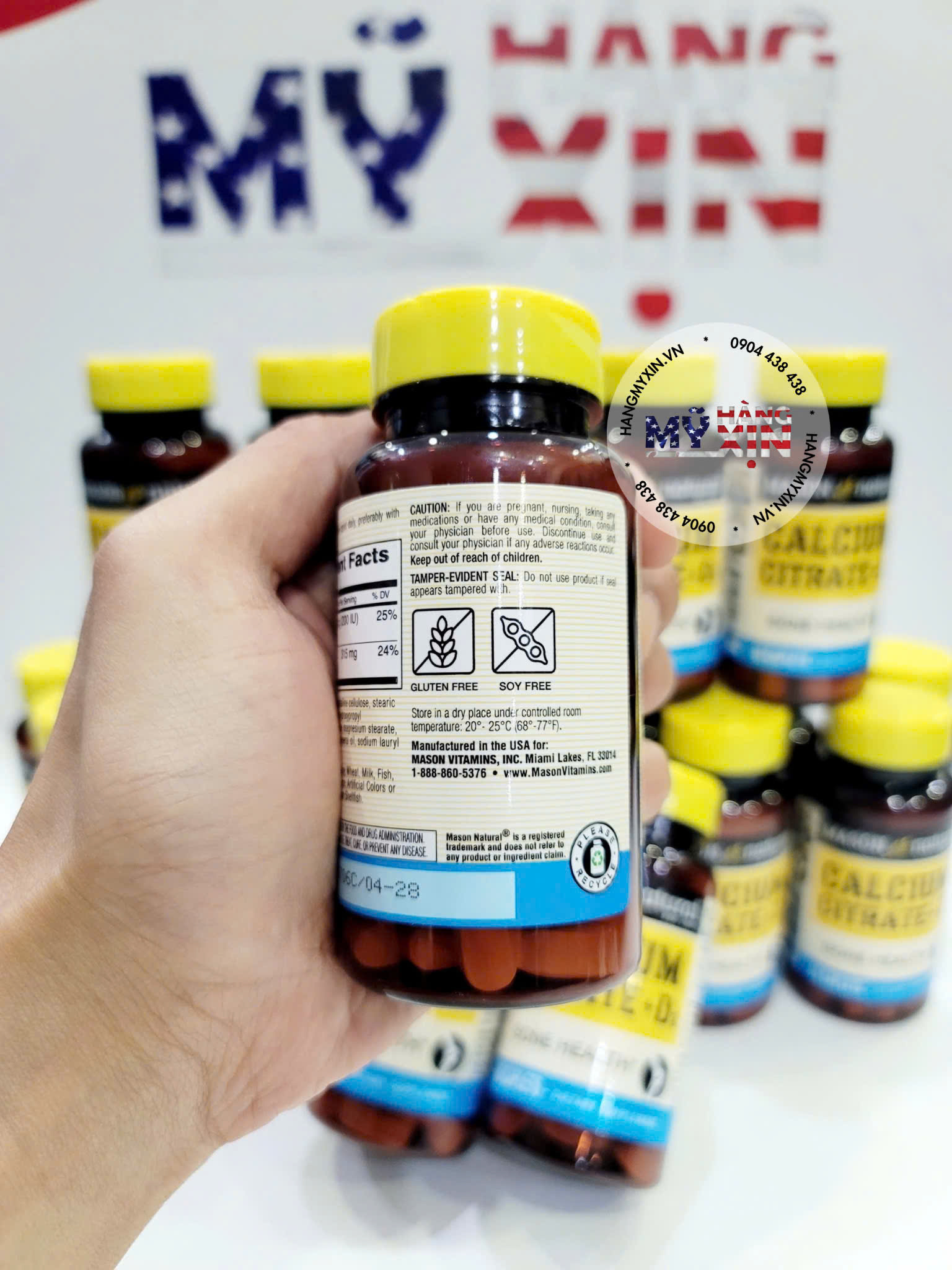 Viên uống MASON NATURAL CALCIUM CITRATE + D3 Hỗ Trợ Xương Chắc Khỏe Hộp 60 viên
