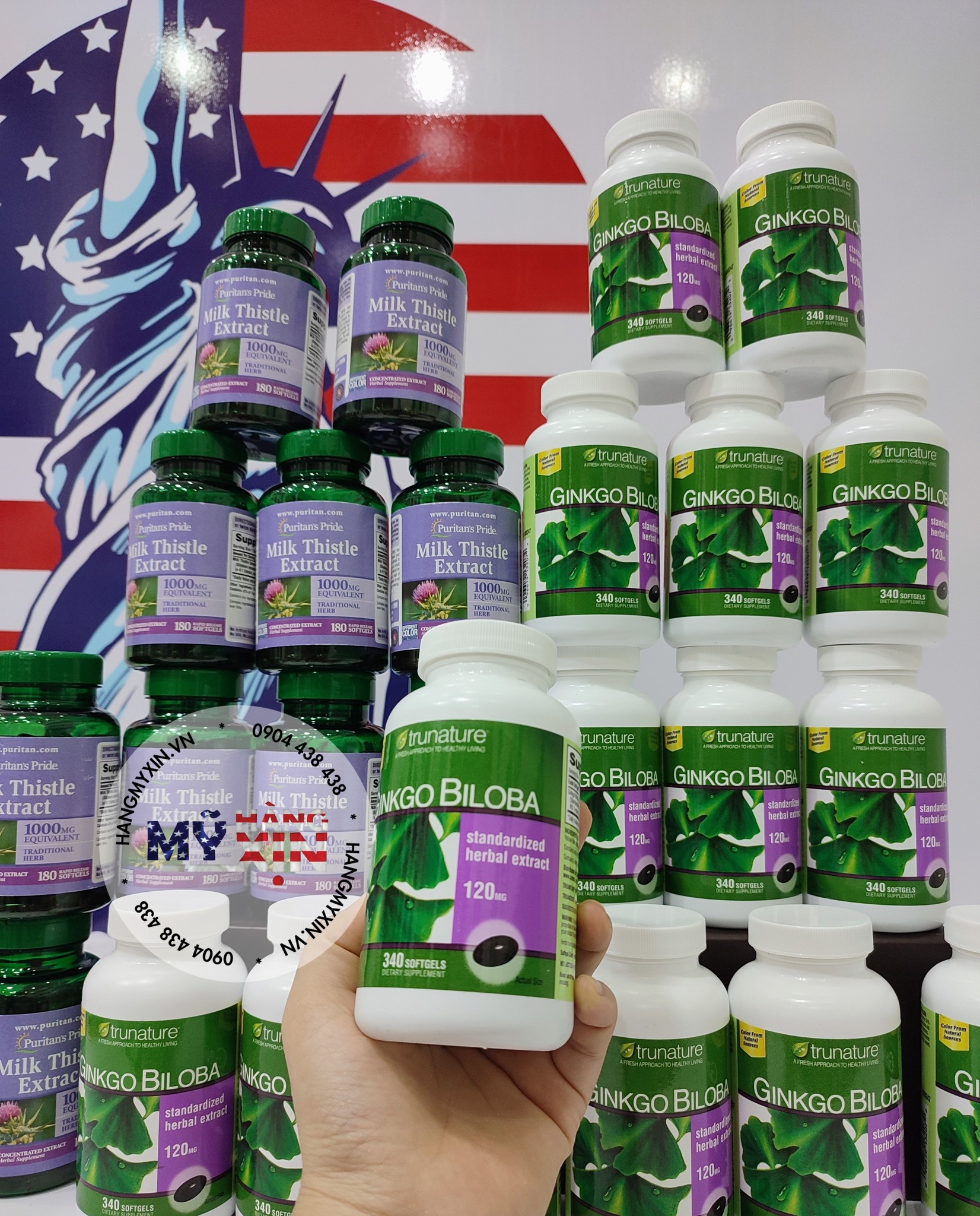 Viên uống bổ não Trunature Ginkgo Biloba 120mg - 340 viên