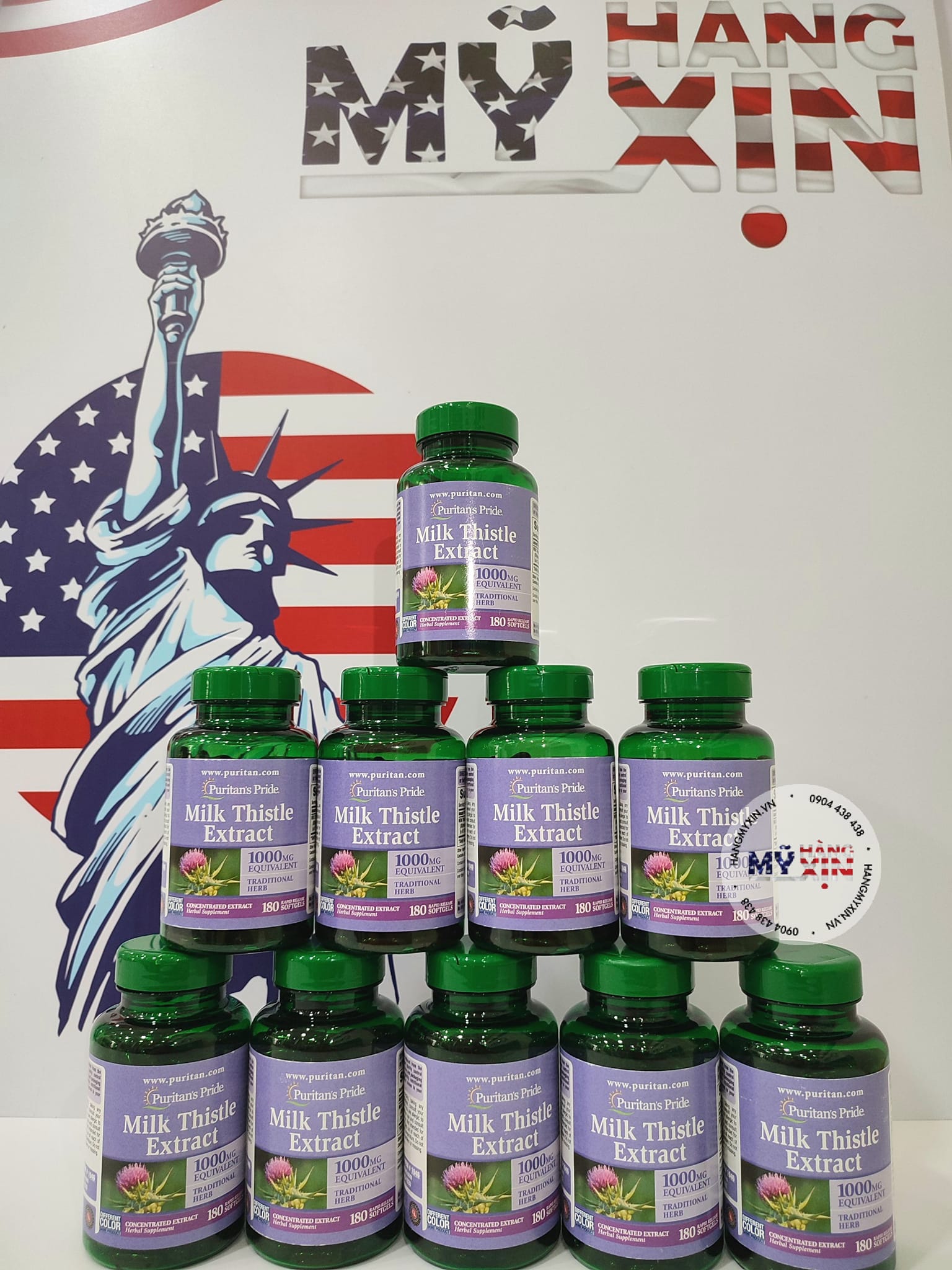 Bổ gan Milk Thistle Extract Puritan’s Pride 1000 mg - 180 viên