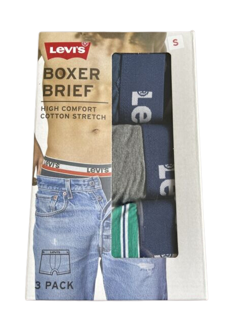 Set 3 sịp boxer - Navy Xám Kẻ xanh lá