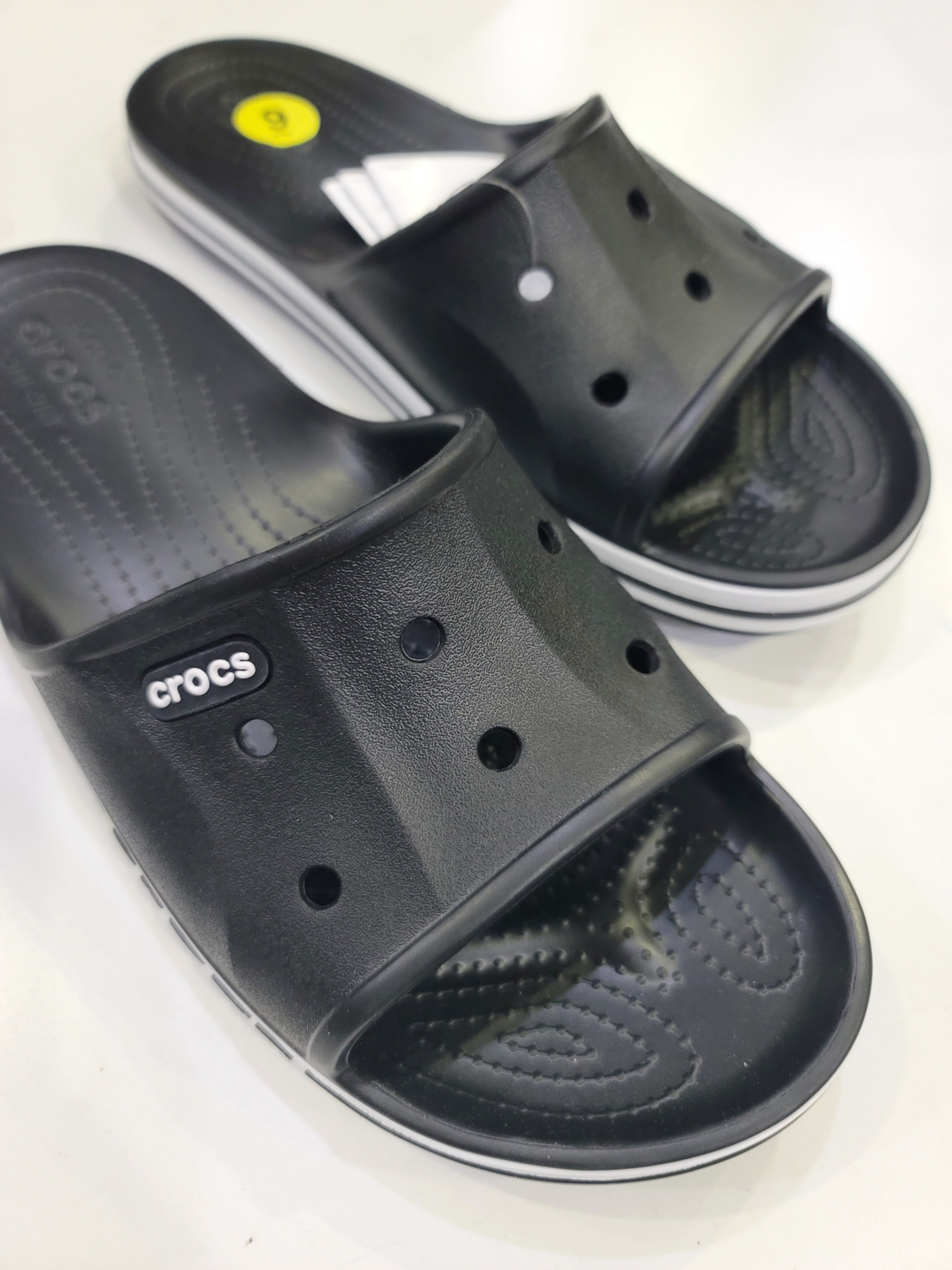 Dép Crocs Unisex Bayaband Slide - Black/White