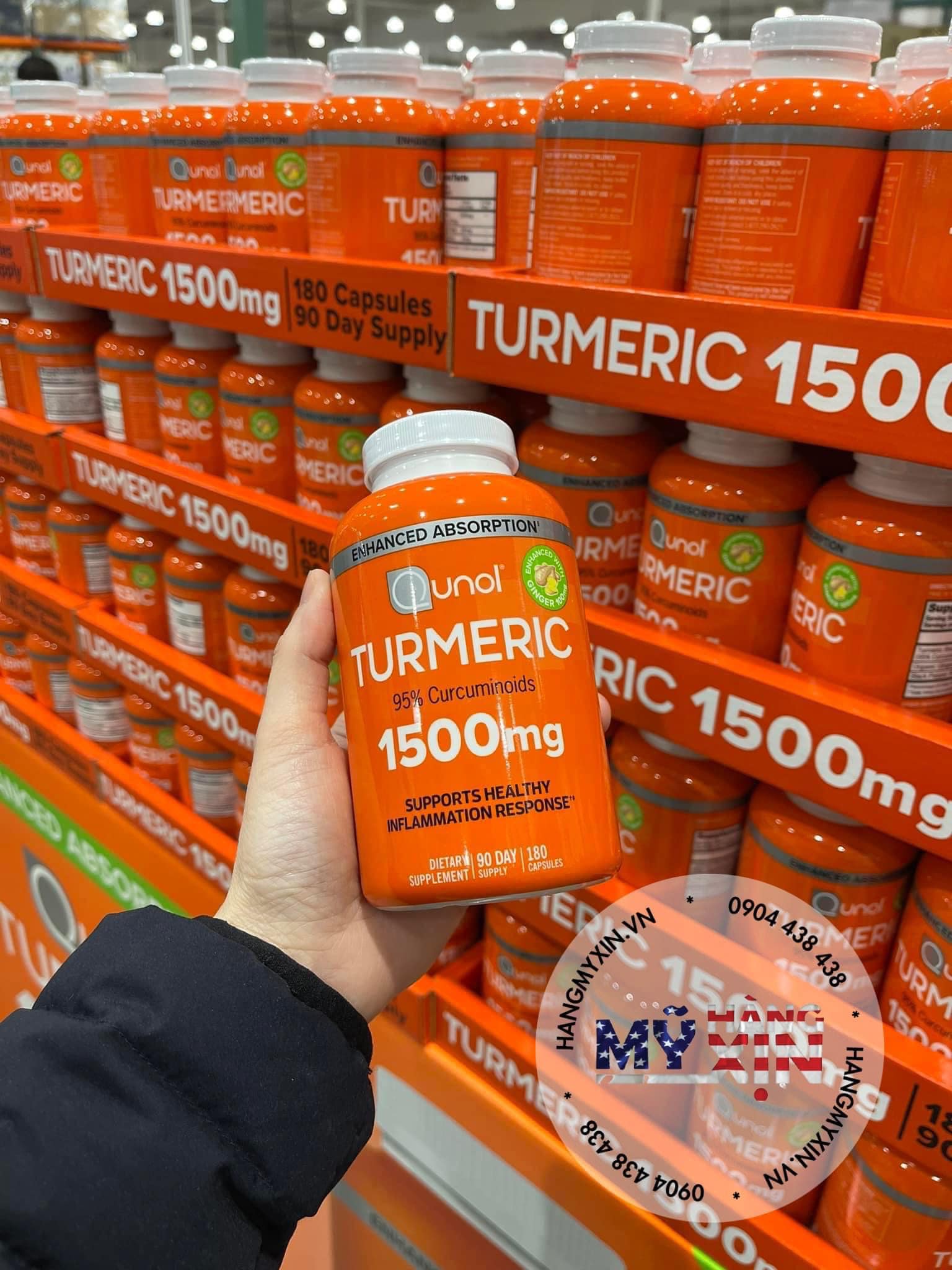 Viên uống tinh chất nghệ cao cấp Qunol Turmeric 1500mg của Mỹ - 220 viên