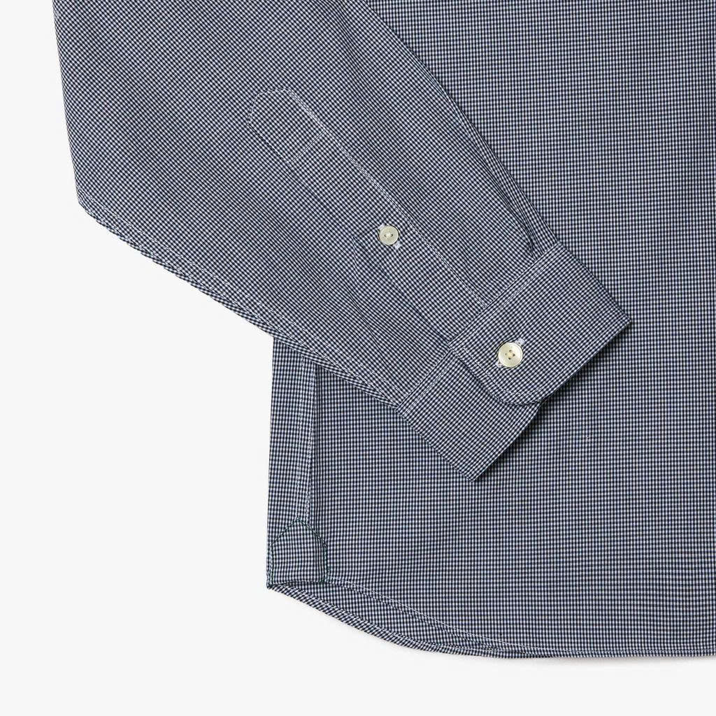 Áo sơ mi lacoste trắng xám kẻ sọc