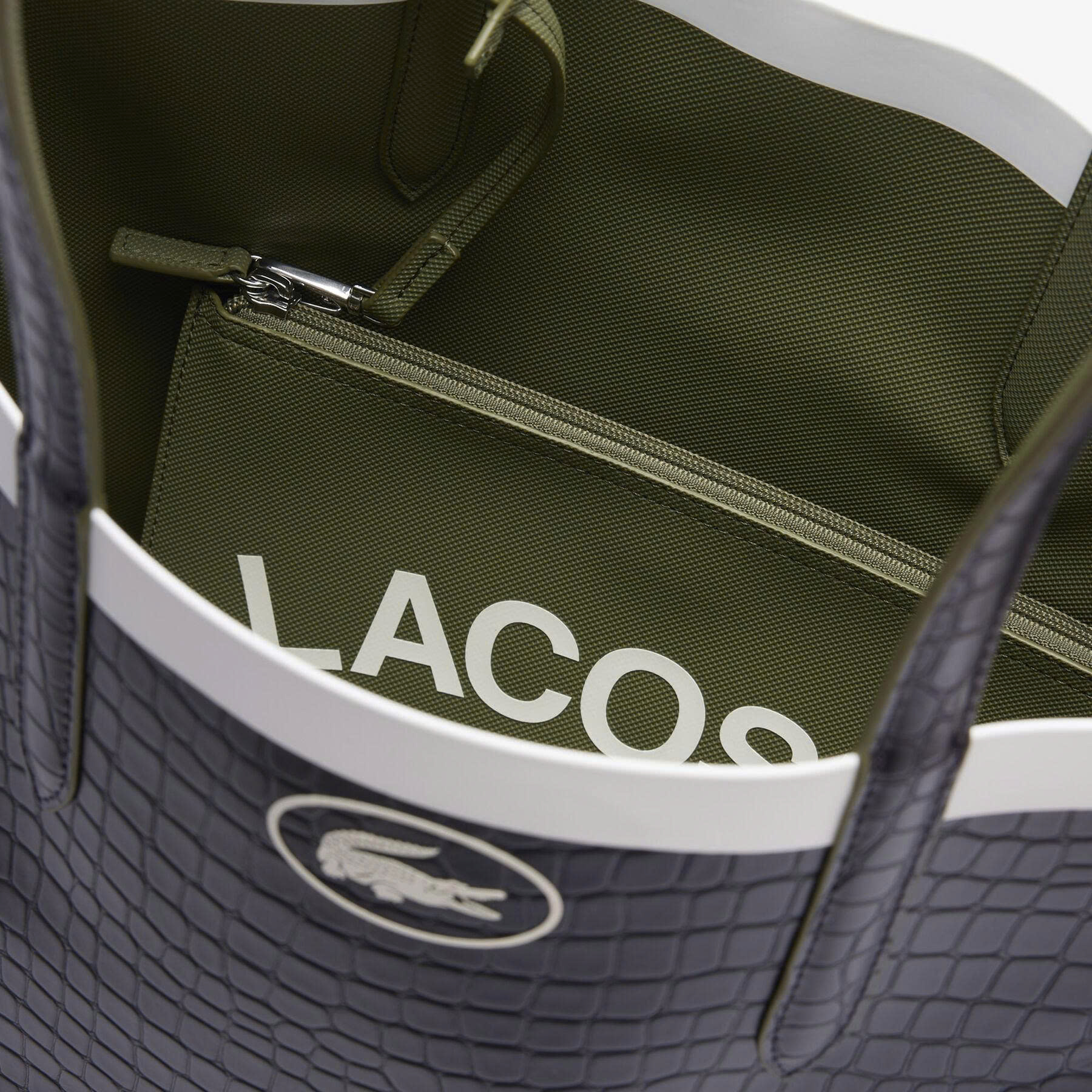 Túi tote lacoste màu rêu navy