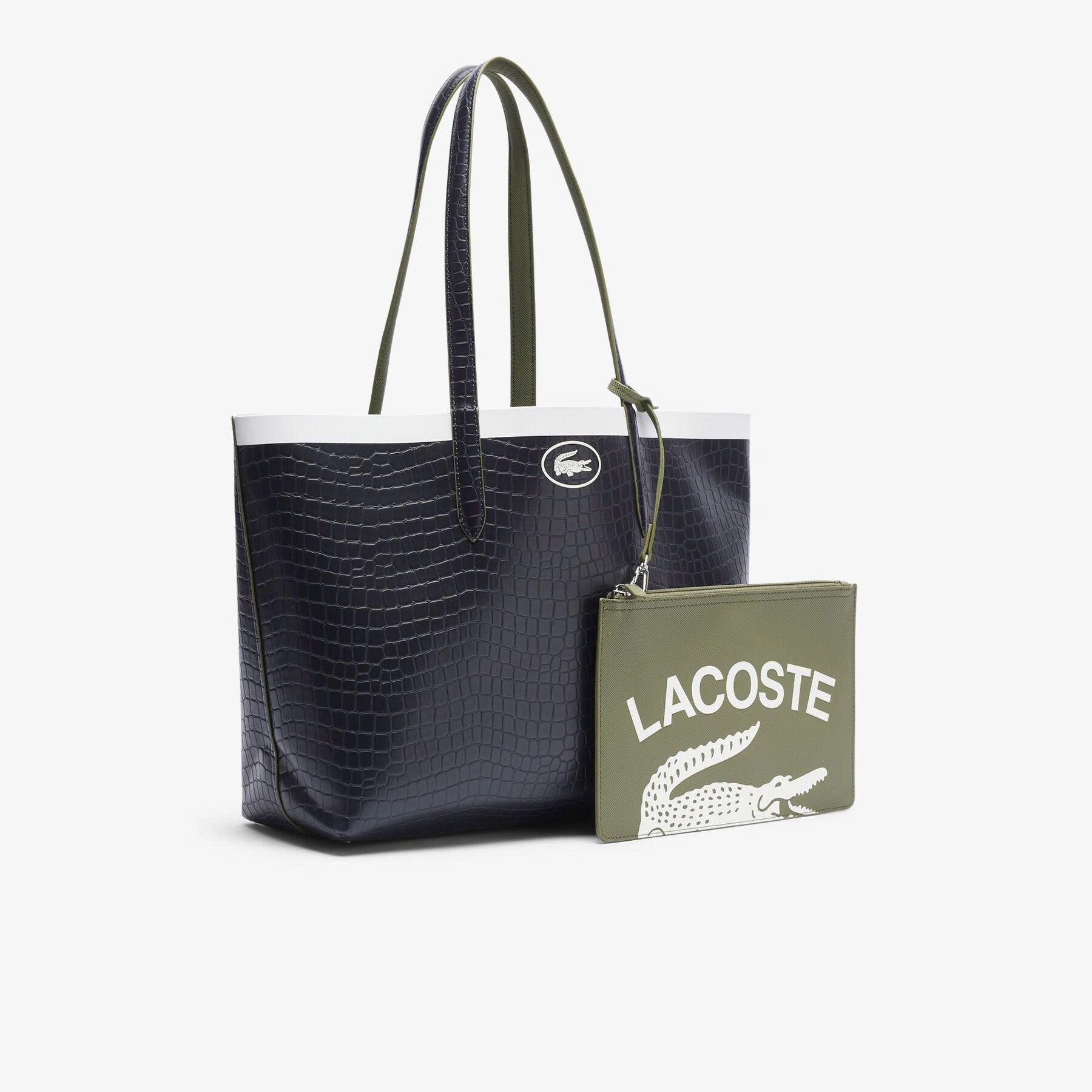 Túi tote lacoste màu rêu navy