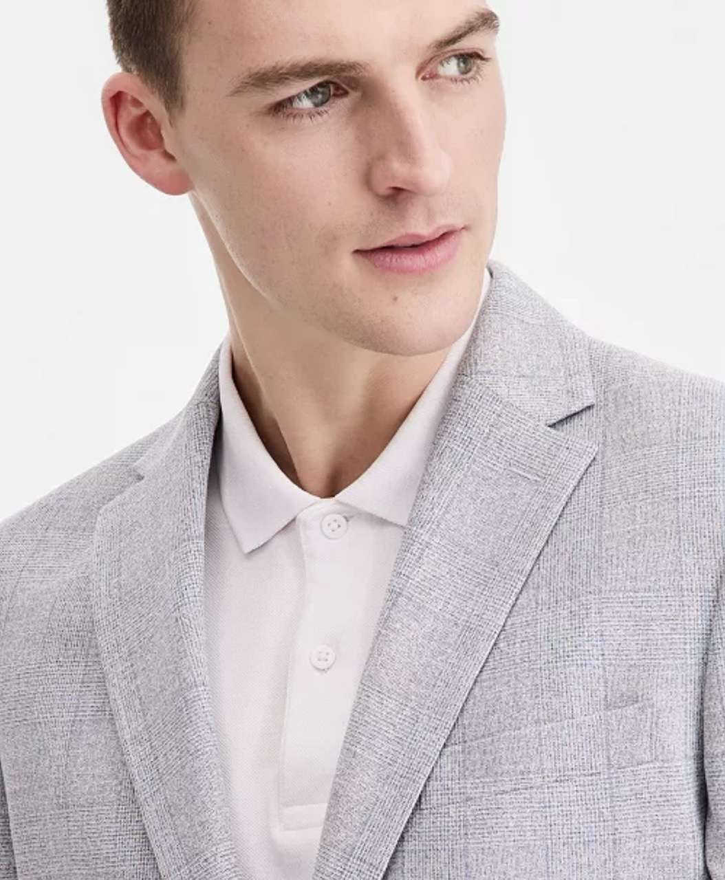 Tommy Men's Modern-Fit Patterned Blazer Color: Blue Grey