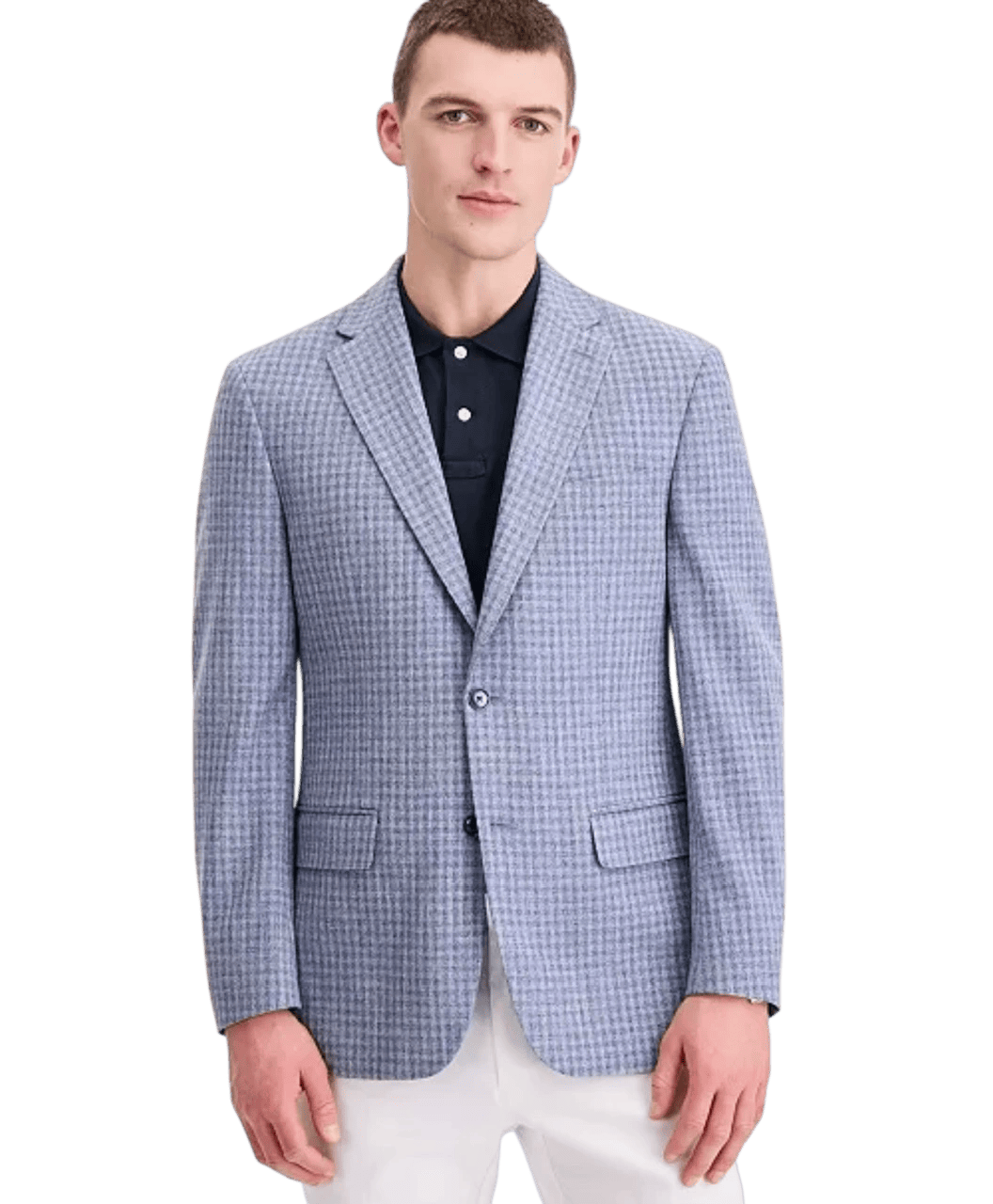 Tommy Men's Modern-Fit Patterned Blazer Color: Light Blue Pattern
