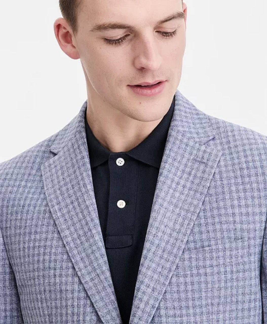 Tommy Men's Modern-Fit Patterned Blazer Color: Light Blue Pattern
