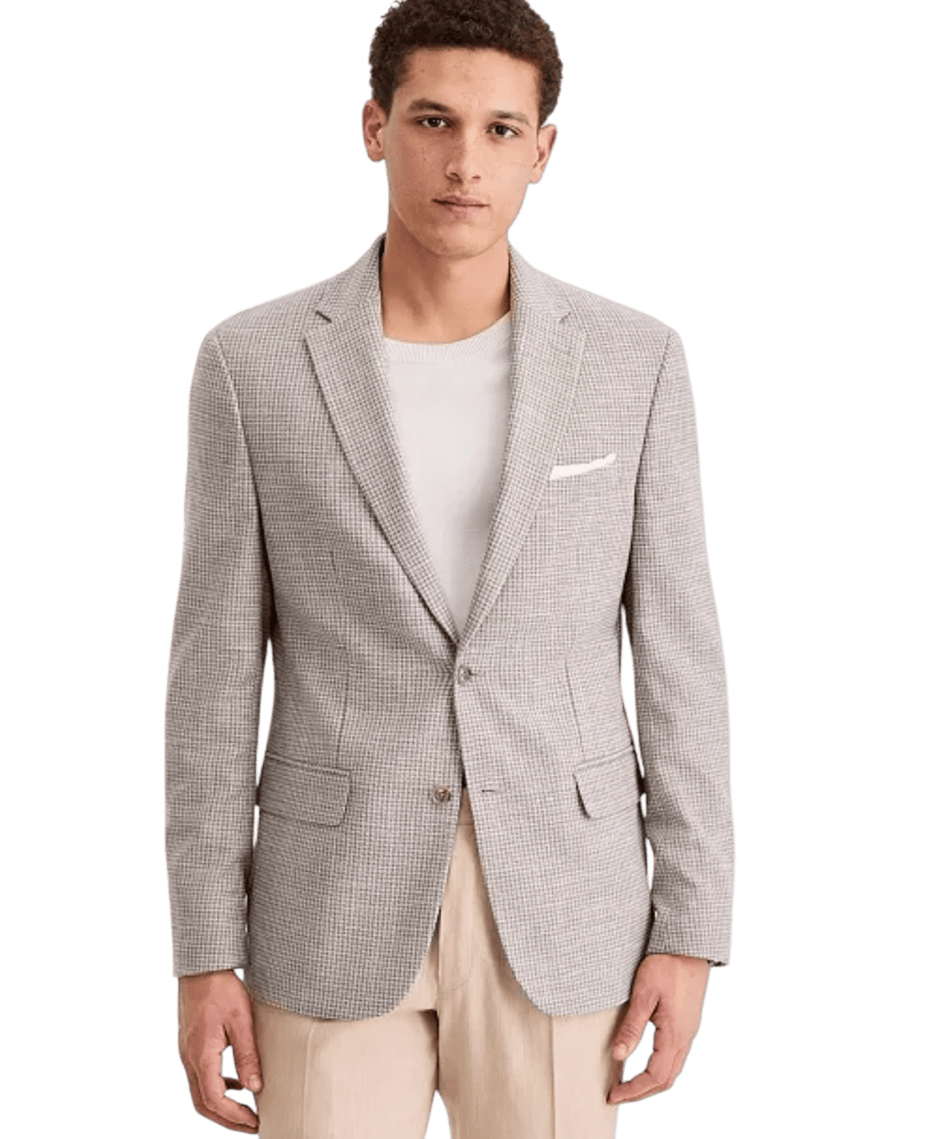 Tommy Men's Modern-Fit Patterned Blazer Color: Tan