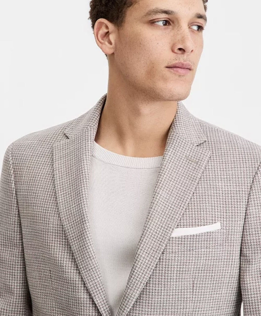Tommy Men's Modern-Fit Patterned Blazer Color: Tan