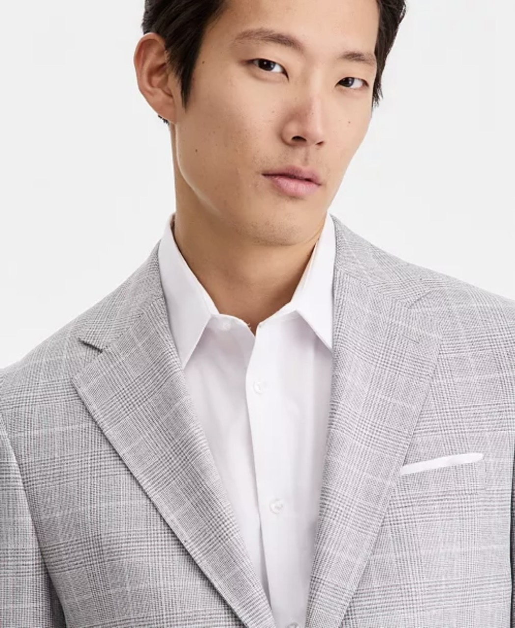 CK Men's Slim-Fit Blazer Color:Light Grey