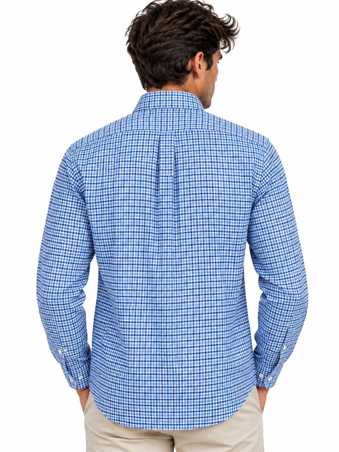 Sơ mi dài tay ralph lauren blue white
