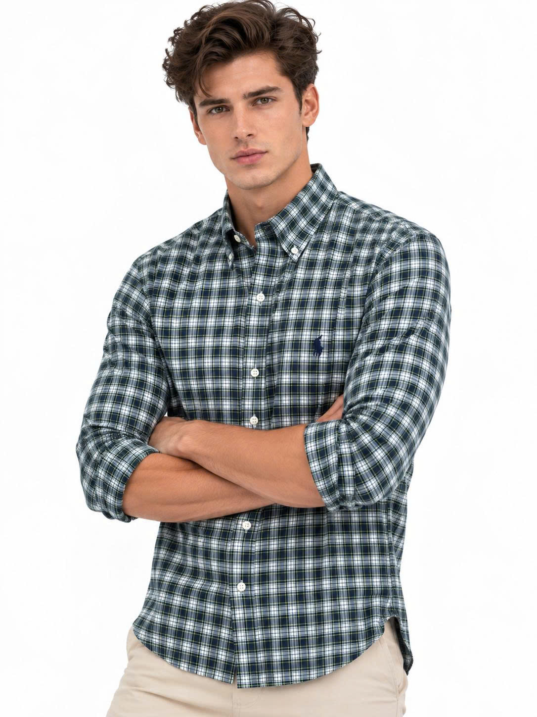 Sơ mi dài tay ralph lauren blue green