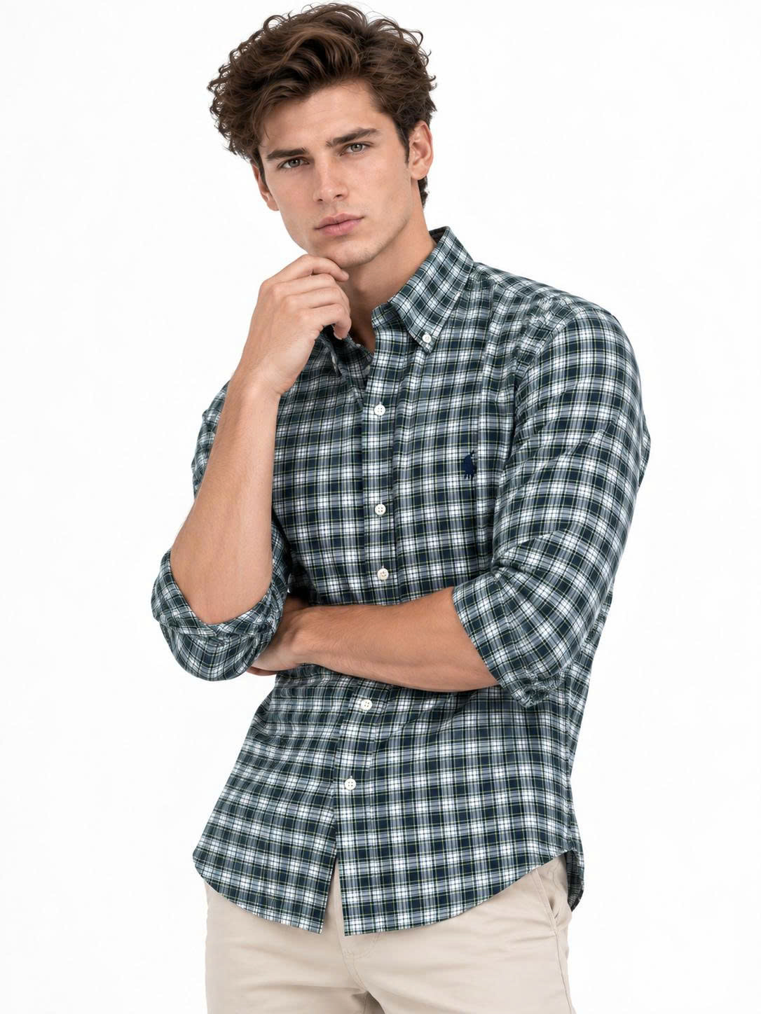 Sơ mi dài tay ralph lauren blue green