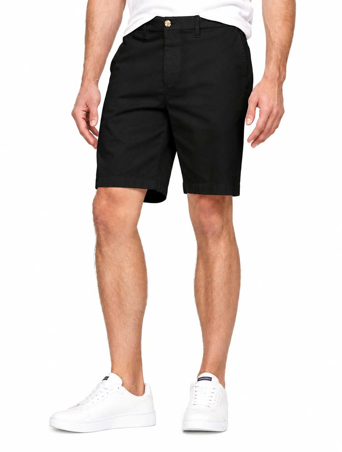 Quần Short Kaki Tommy Đen 9 inch