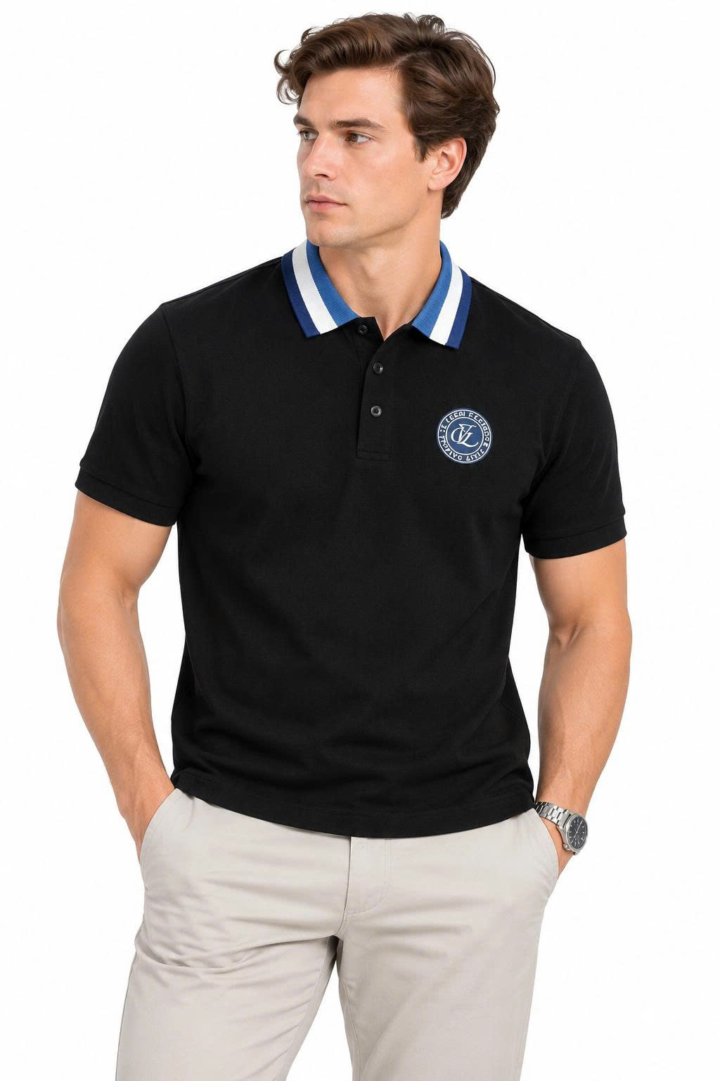 Áo polo Roberto Cavalli - màu đen