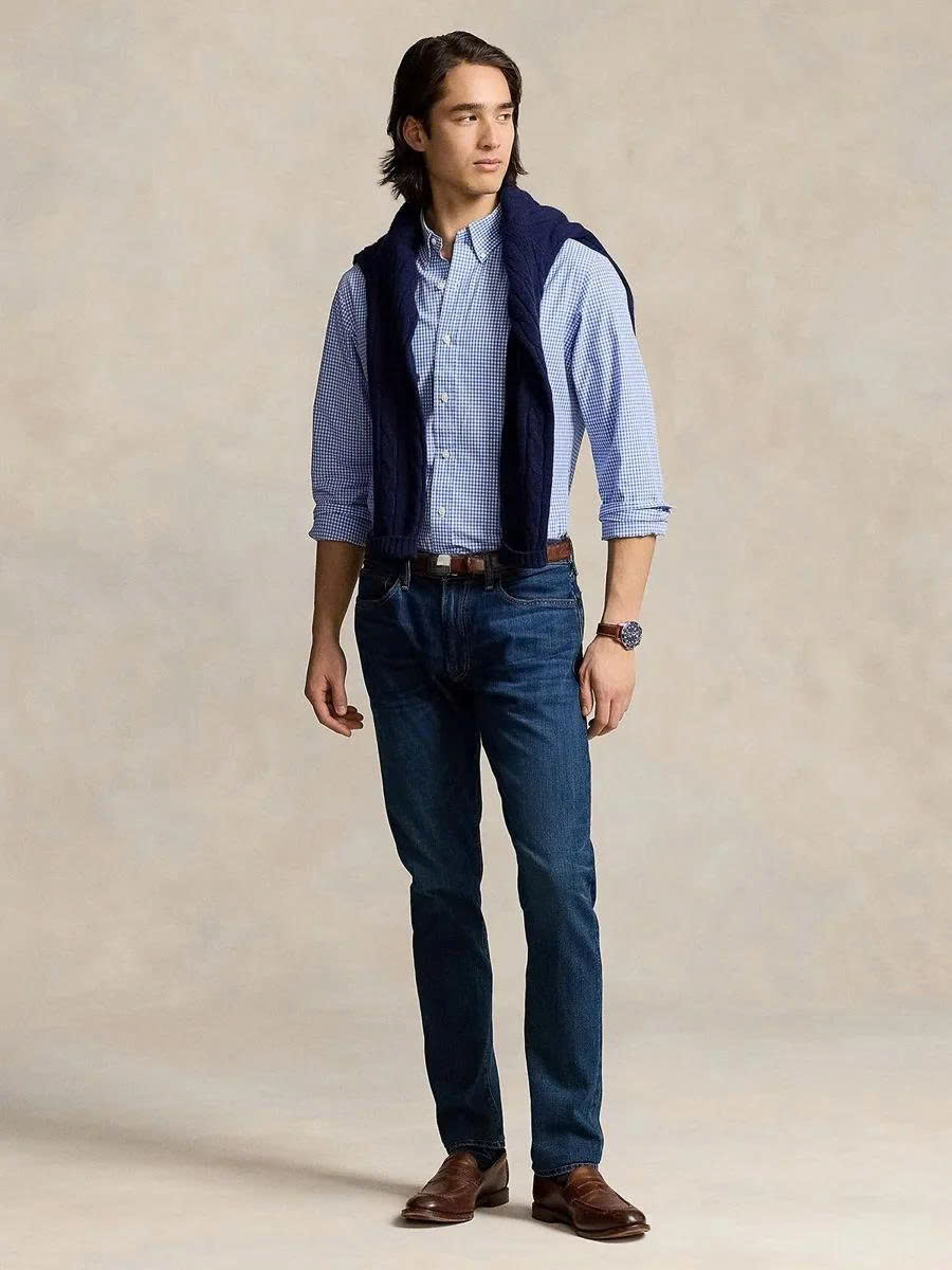 Sơ mi dài tay ralph lauren blue white