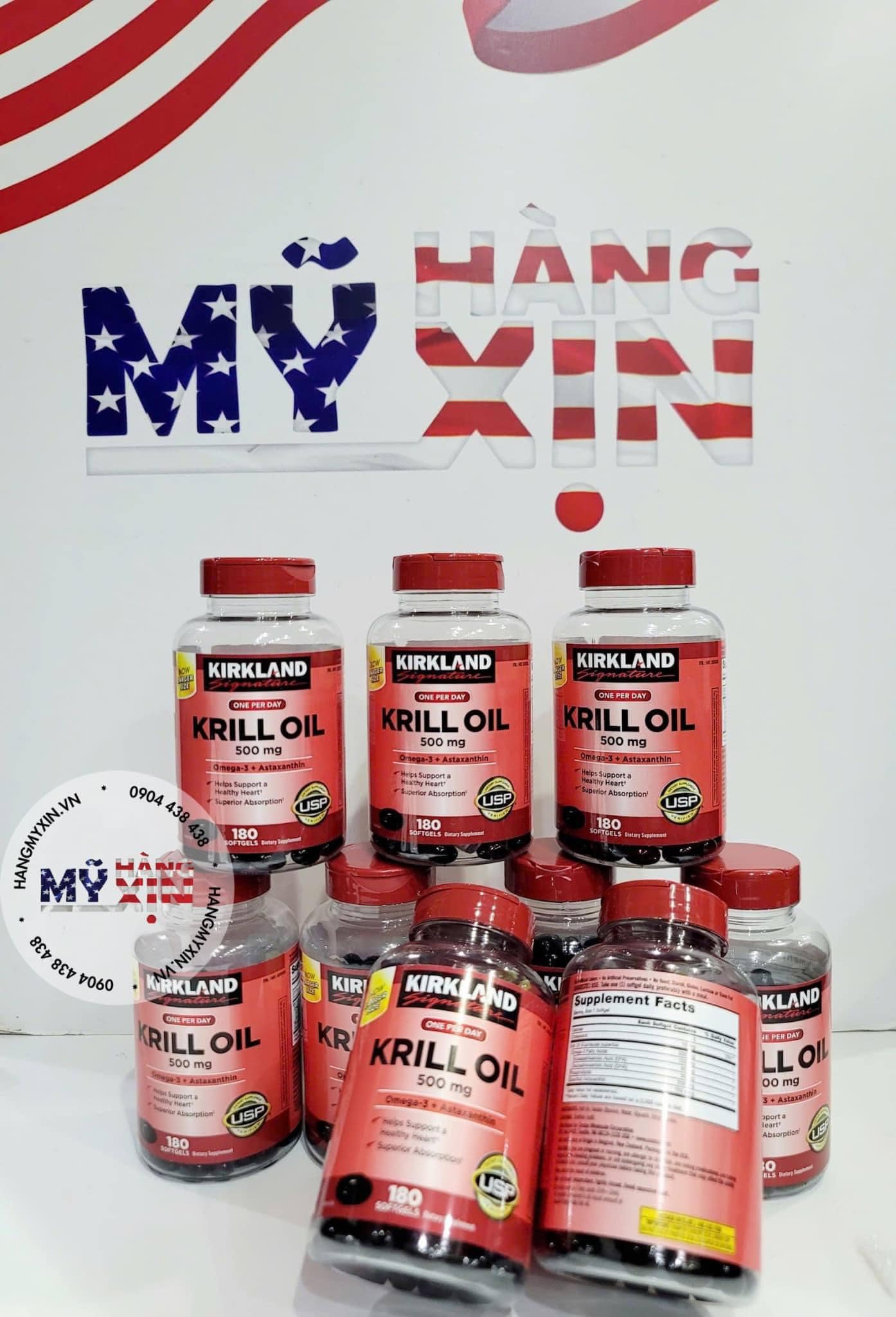 Omega 3 nhuyễn thể Kirkland Krill Oil 500mg-180 viên