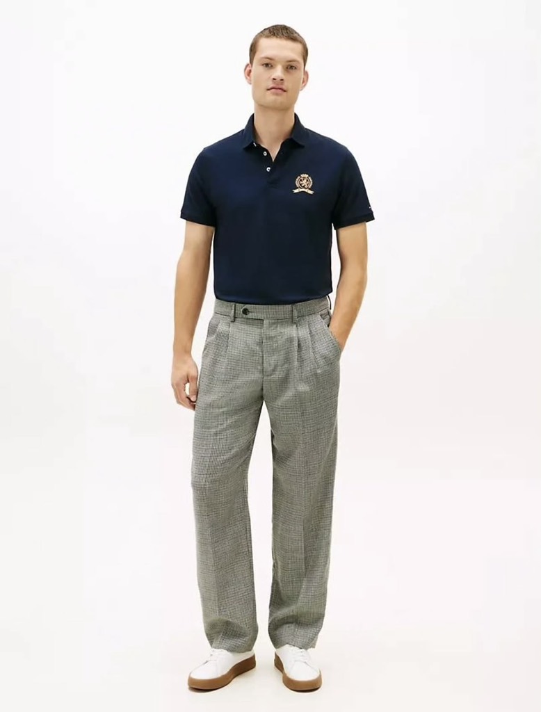 Polo Tommy Crest Logo Pique - Navy