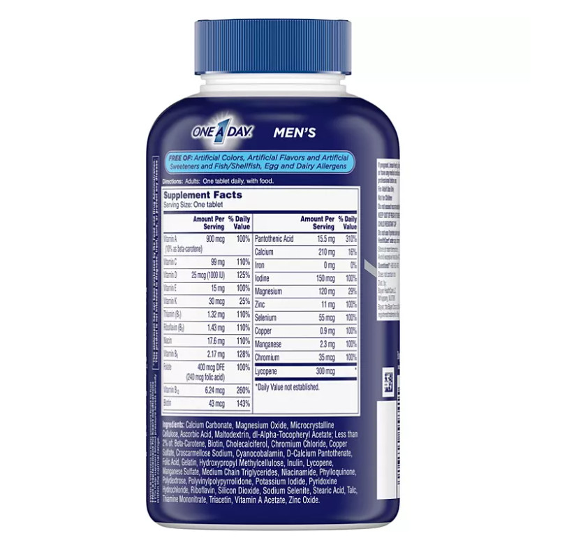 Vitamin tổng hợp cho nam dưới 50 tuổi One A Day Men’s -300 Viên