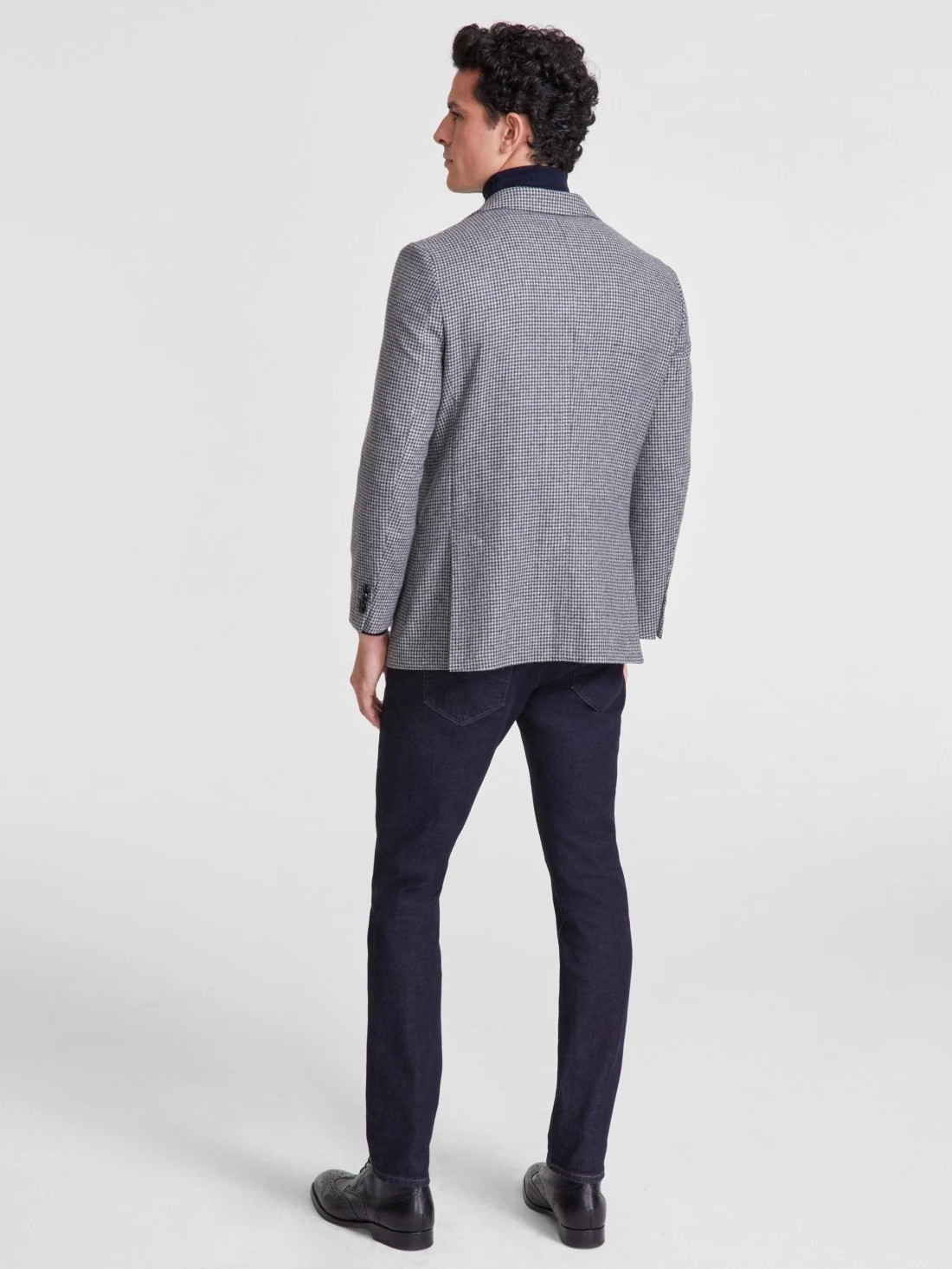 Sport Coat Blazer Tommy Hilfiger Mens Modern fit - Light Grey Black Check