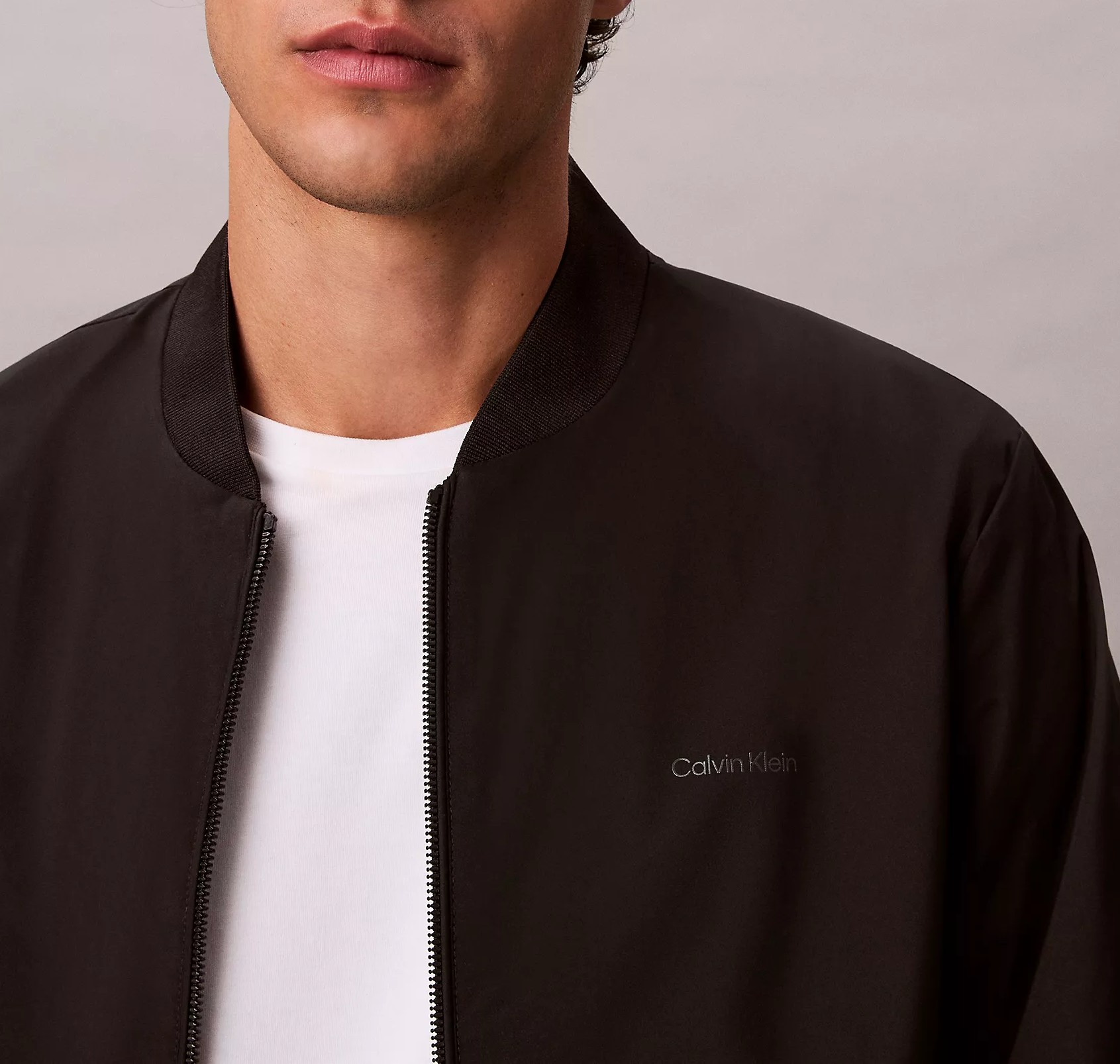 Khoác gió CK Matte Bomber Jacket - Black Beauty