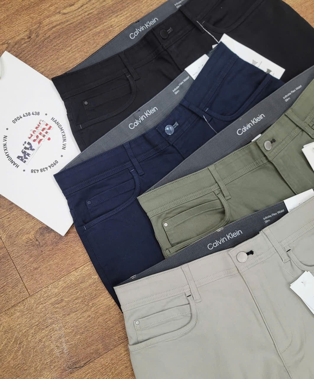 Pants Calvin Klein Slim Fit Infinite Flex Waist - Alloy