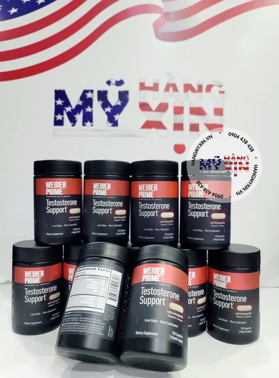 Viên uống tăng cường sức khỏe nam giới Weider Prime Testosterone Support-120 viên