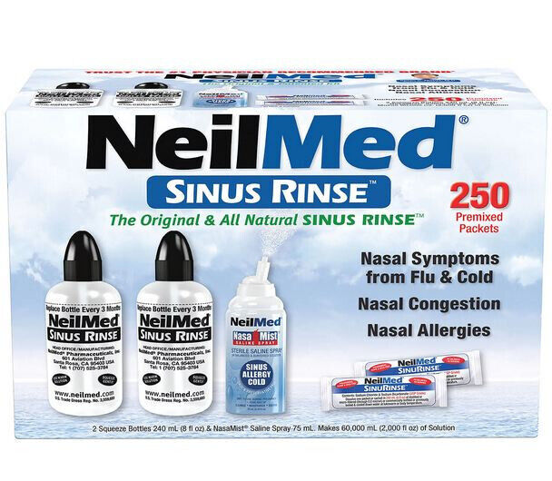 Set muối sinh lý rửa mũi NeilMed Sinus Rinse 250 gói của Mỹ