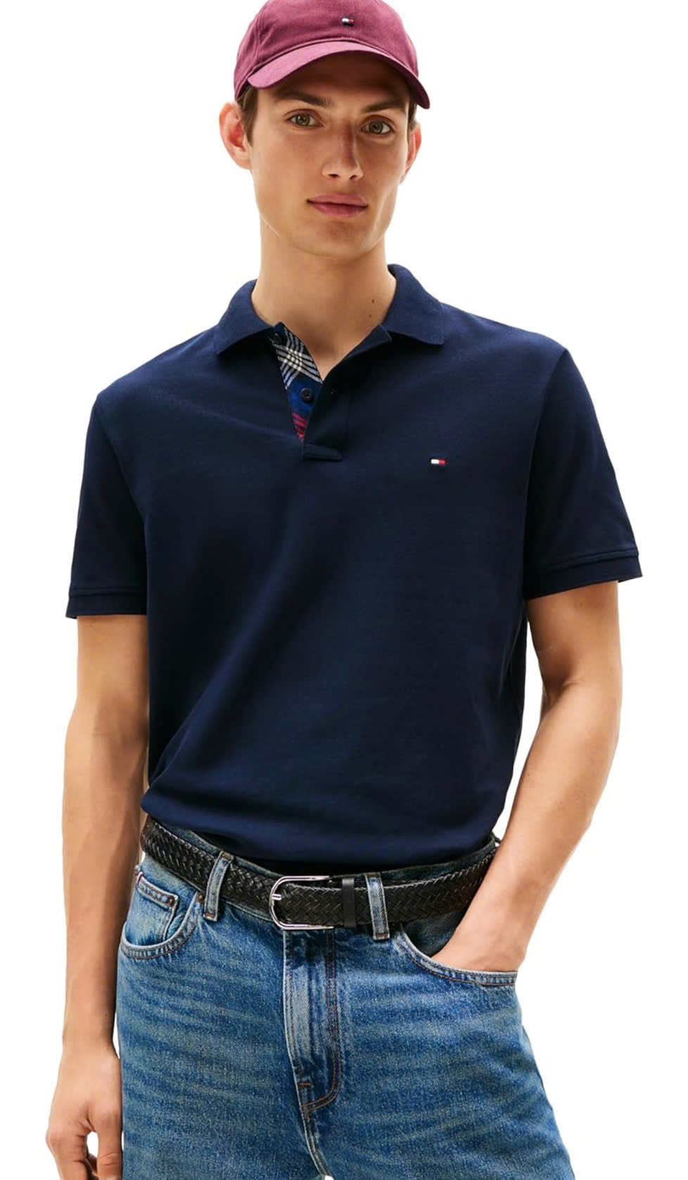 Polo Tommy Hilfiger Piqué Placket Interest Regular Fit - Desert Sky