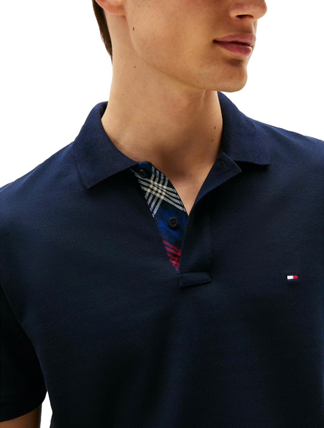 Polo Tommy Hilfiger Piqué Placket Interest Regular Fit - Desert Sky