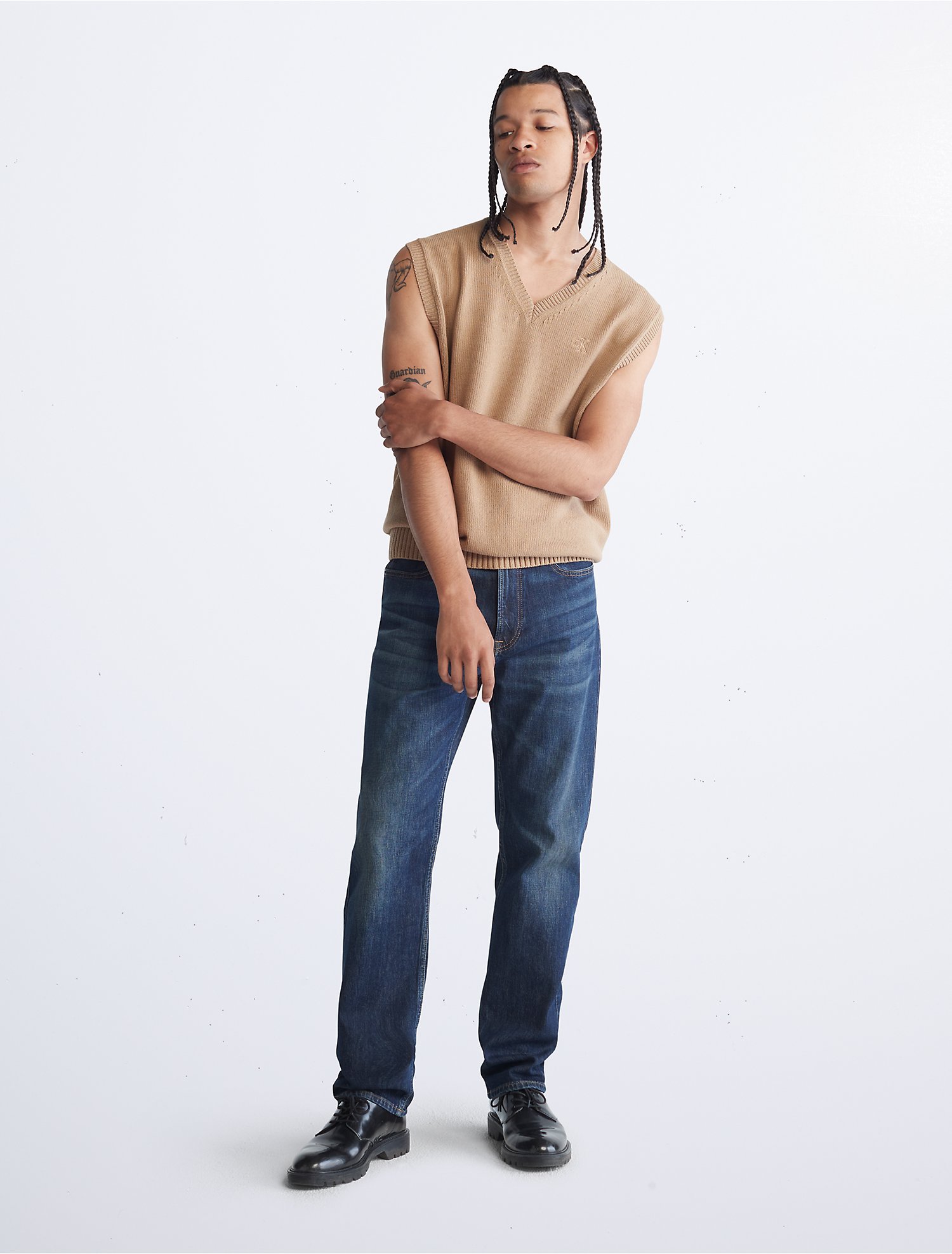Quần Jeans Nam Calvin Klein Slim Straight Fit Jeans Indigo
