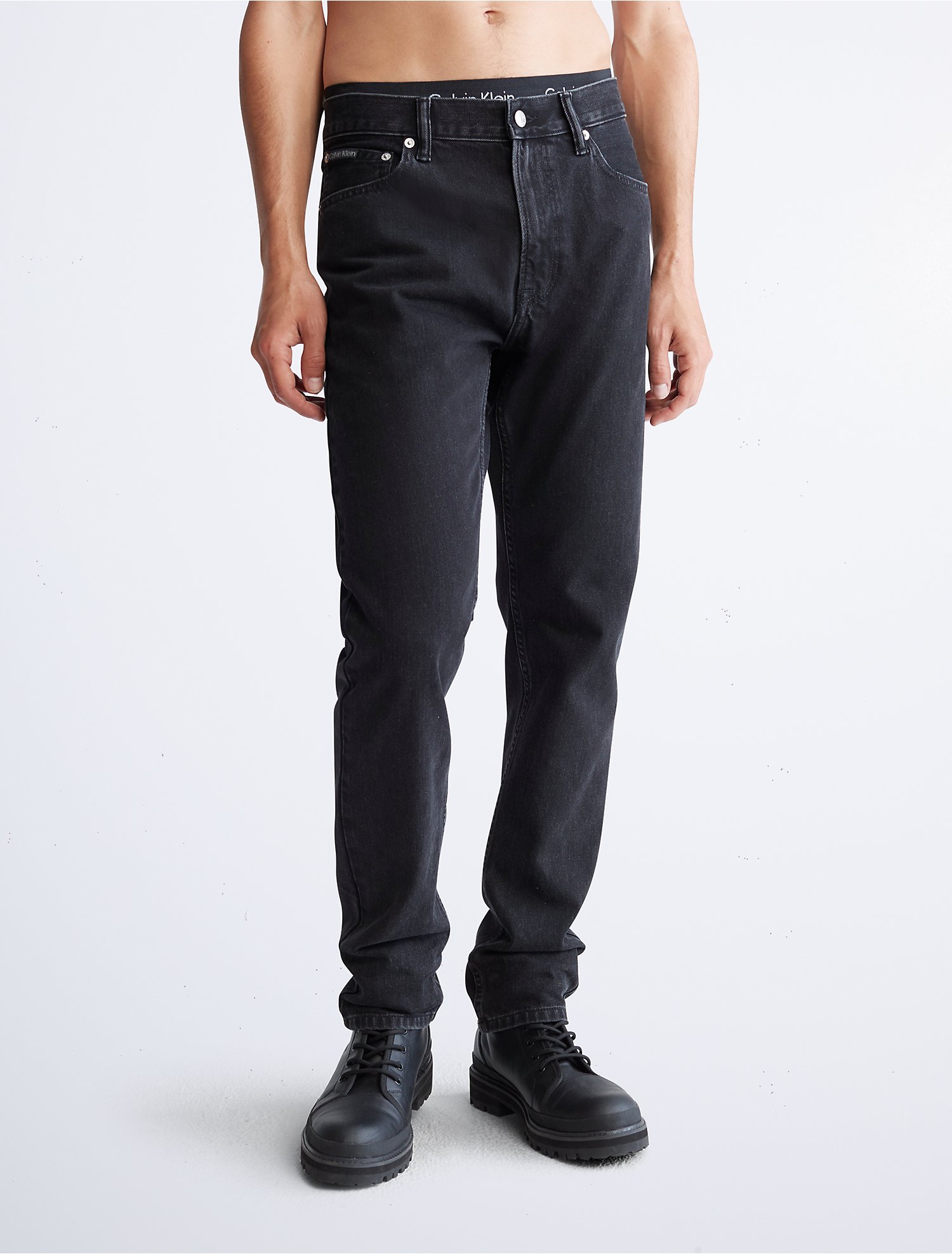 Jeans Calvin Klein Slim Straight Fit Essential Black