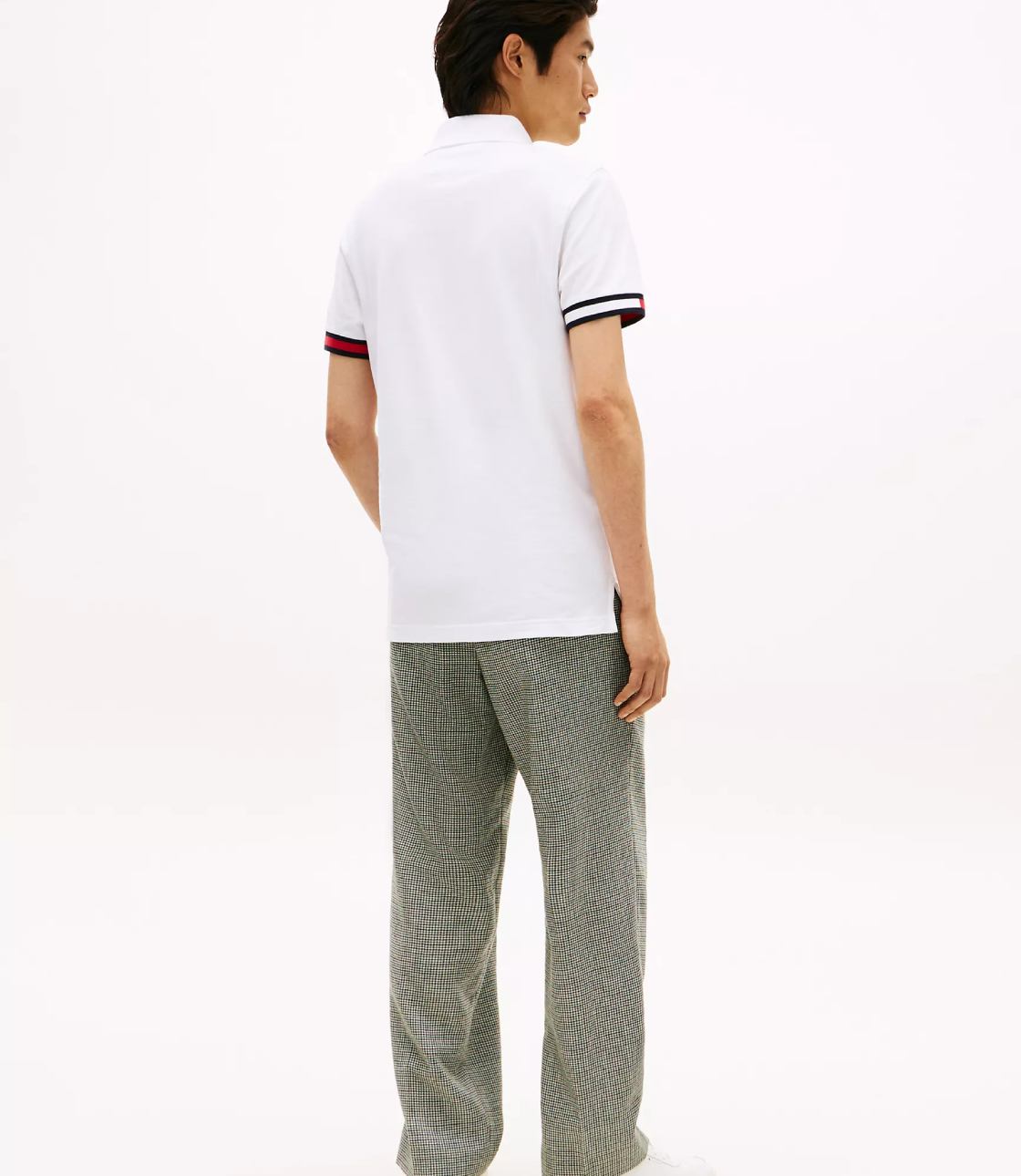 Polo Tommy Hilfiger Slim Fit Flag Tipped - White