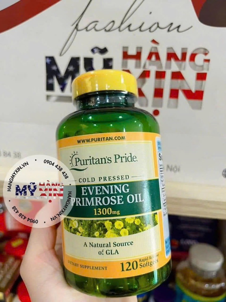Tinh dầu hoa anh thảo Puritan's Pride Evening Primrose Oil 1300mg-120 viên