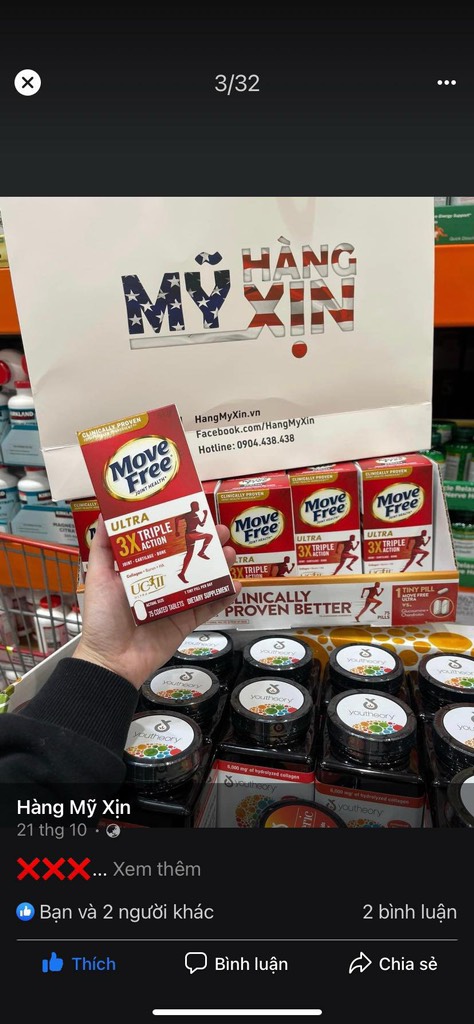 Viên Bổ Xương Khớp Schiff Move Free Ultra Triple Action - 75 Viên