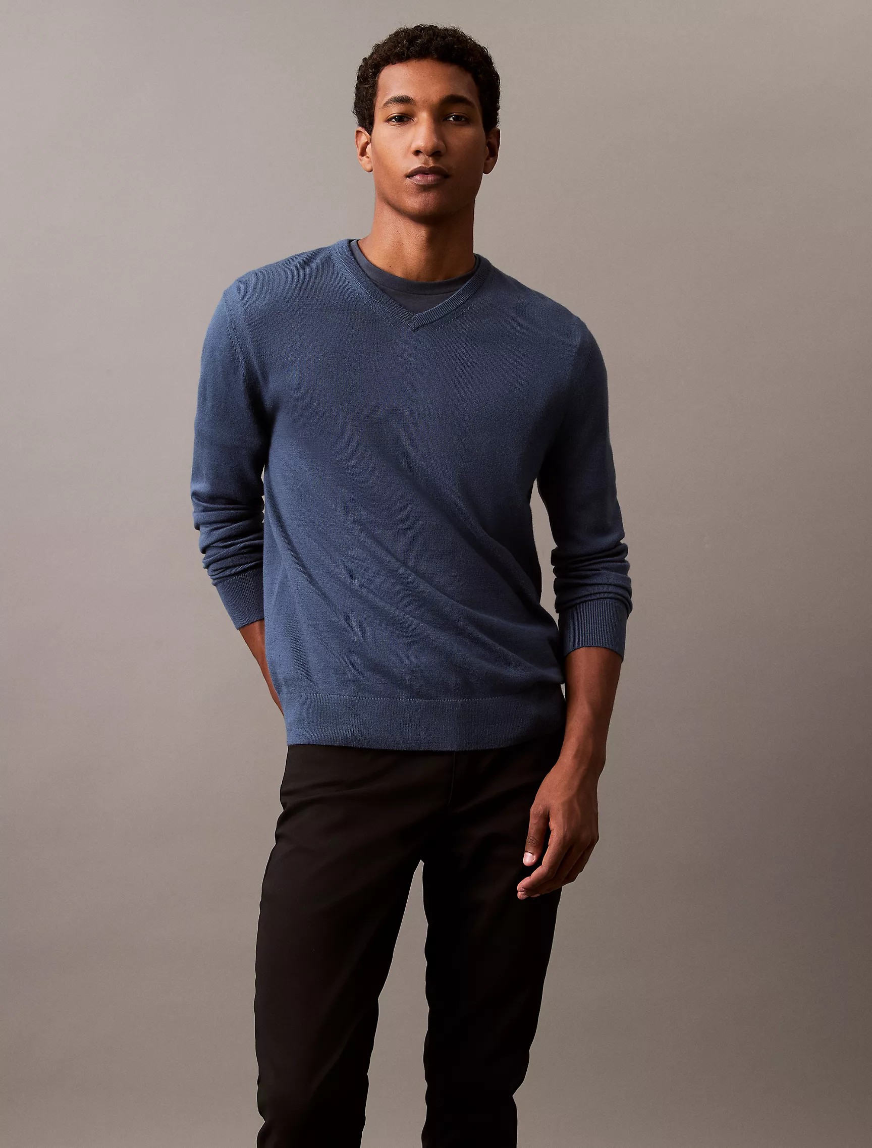 Khaki Calvin Klein Slim Move 5-Pocket Pant - Black
