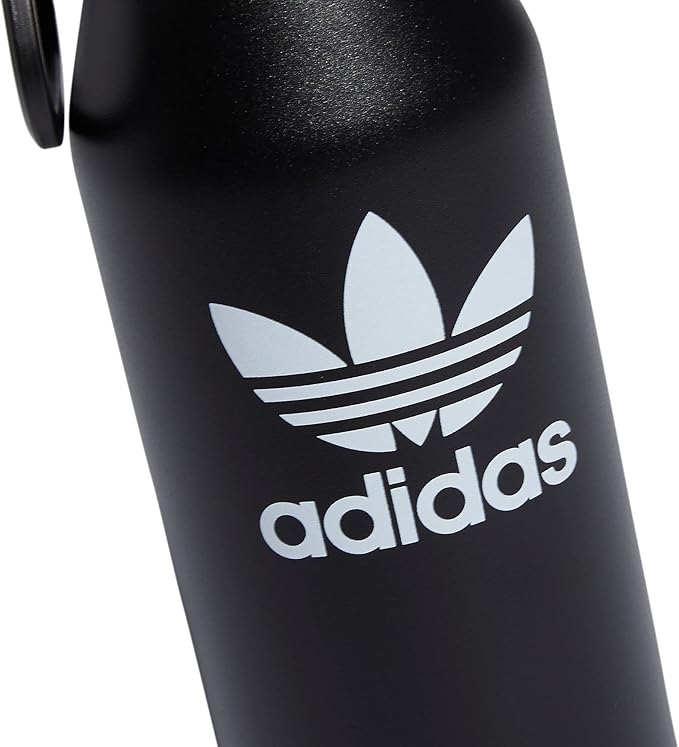 Adidas Originals 1 Liter (32 oz) Metal Water Bottle - Black / White