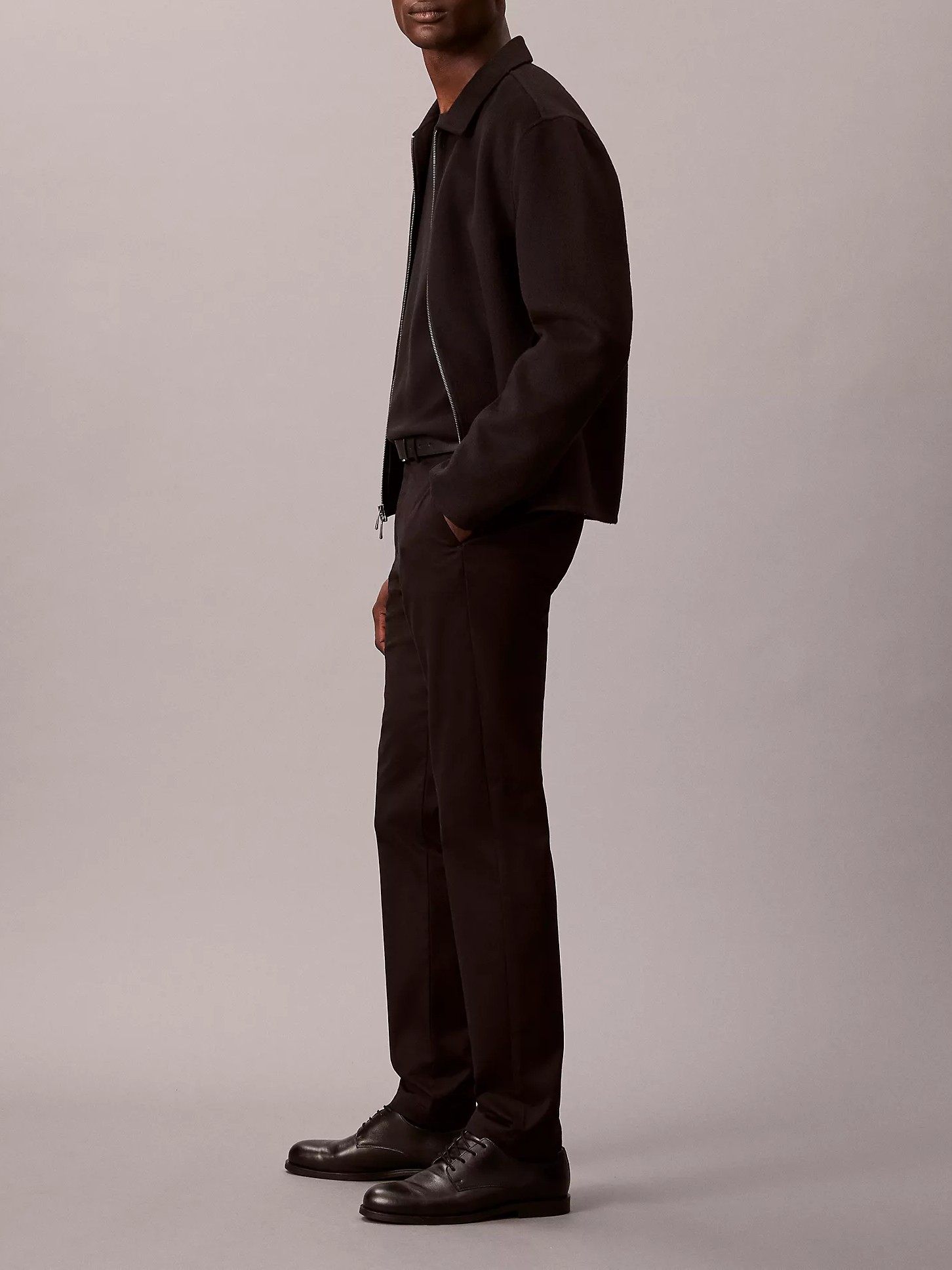 Trousers Calvin Klein Cotton Stretch Slim - Black