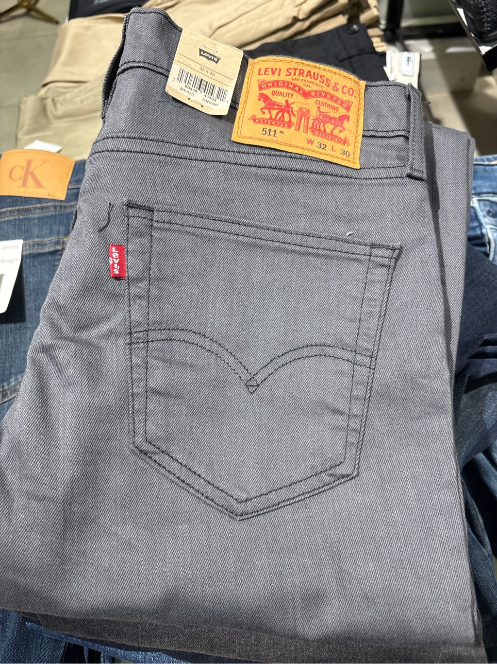 Jeans levis 511 slimfit Grey Black 3d - Stretch