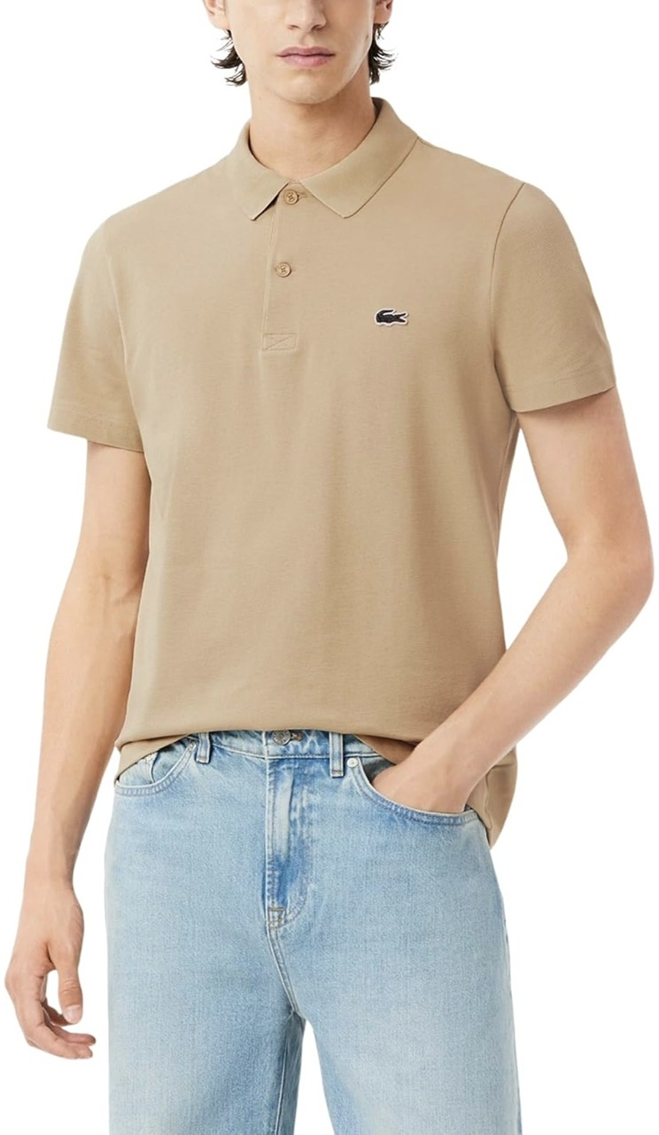 Polo Lacoste Regular Fit Cotton Blend - Beige