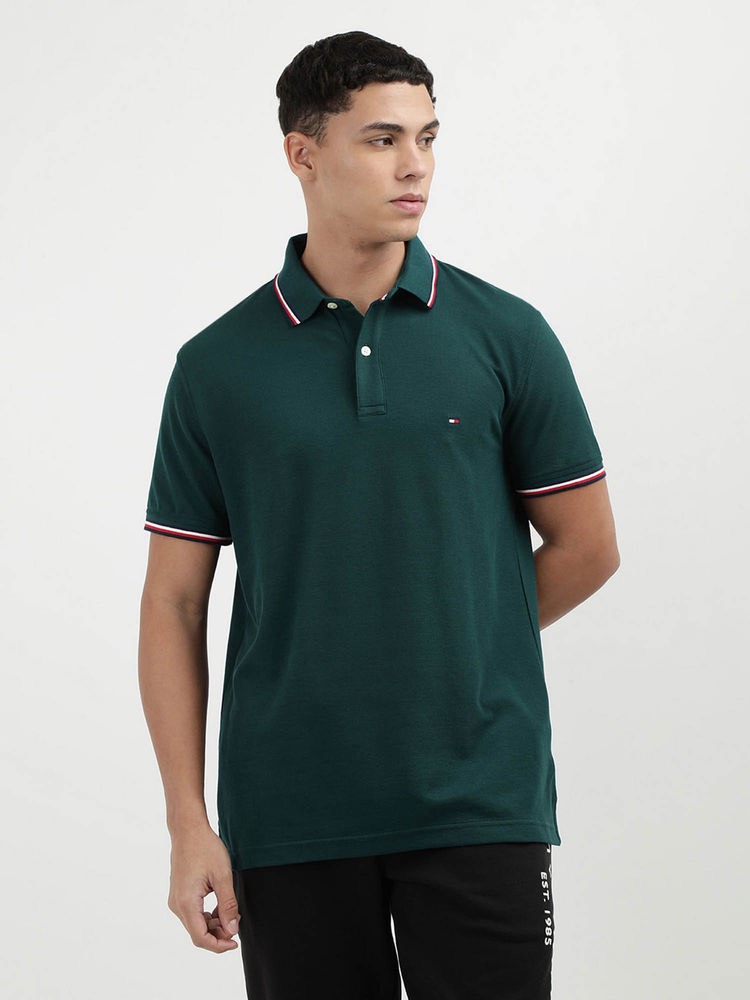 Polo Tommy Hilfiger Regular Fit Tommy Wicking - Ornamental Green