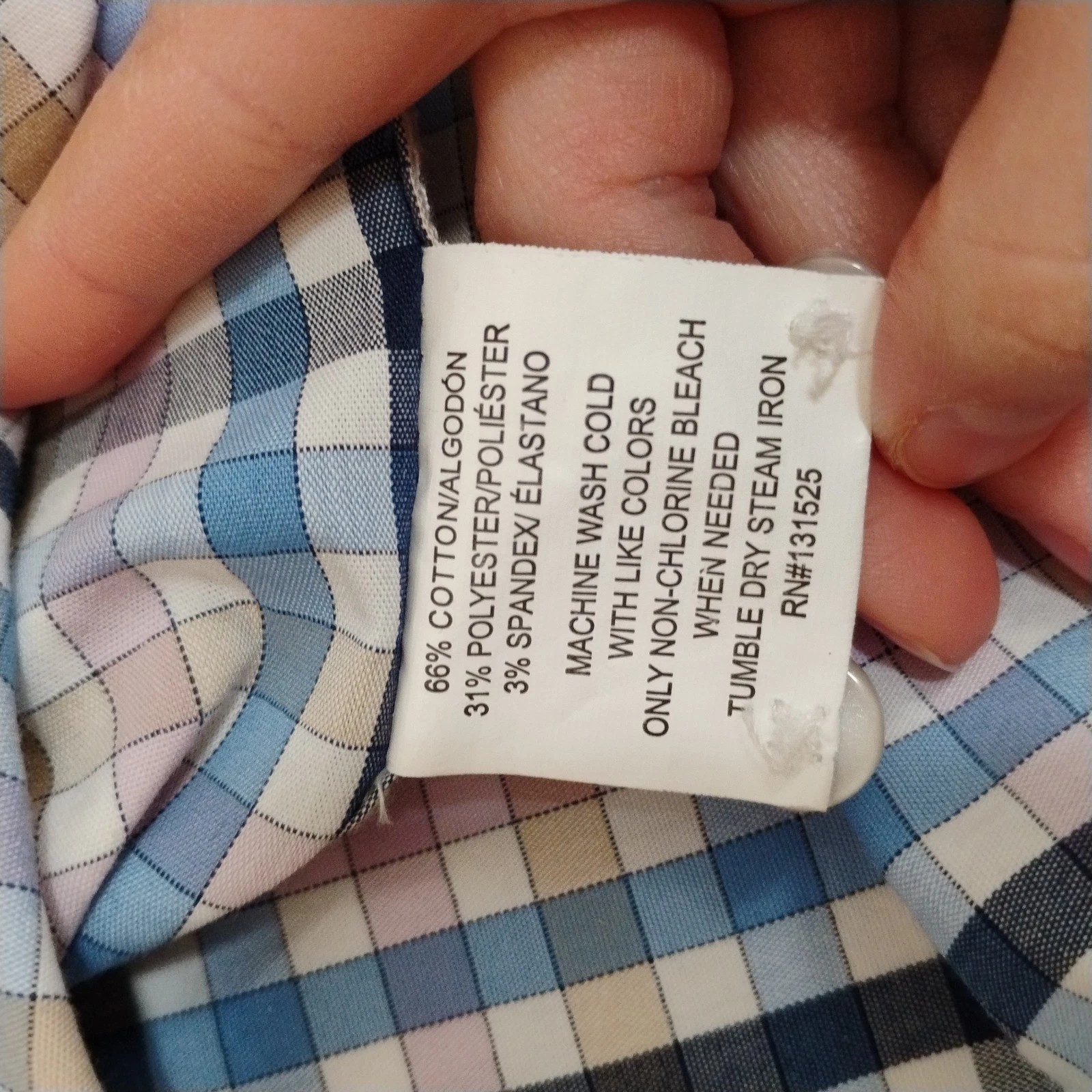 Sơ mi cộc tay Social Coast Men's Stretch Plaid Button Down - Cream / Navy-Blue-Pastel Pink