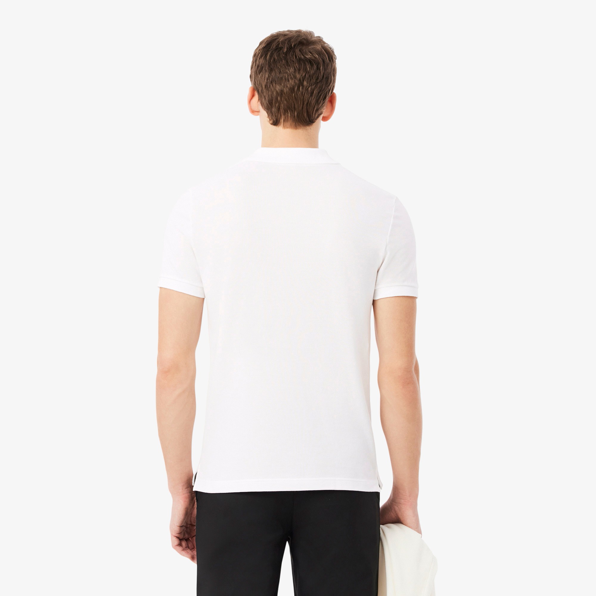 Polo Lacoste Slim Fit L.12.12 Piqué - White