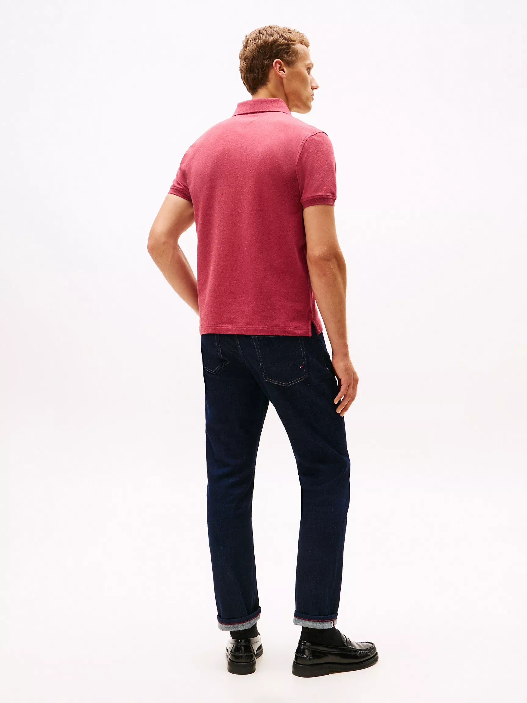Polo Tommy Hilfiger Slim Fit Stretch Pique - Red Heather