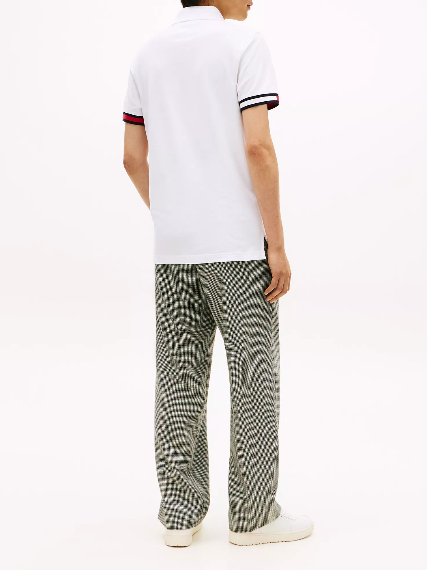 Polo Tommy Hilfiger Slim Fit Flag Tipped - Optic White