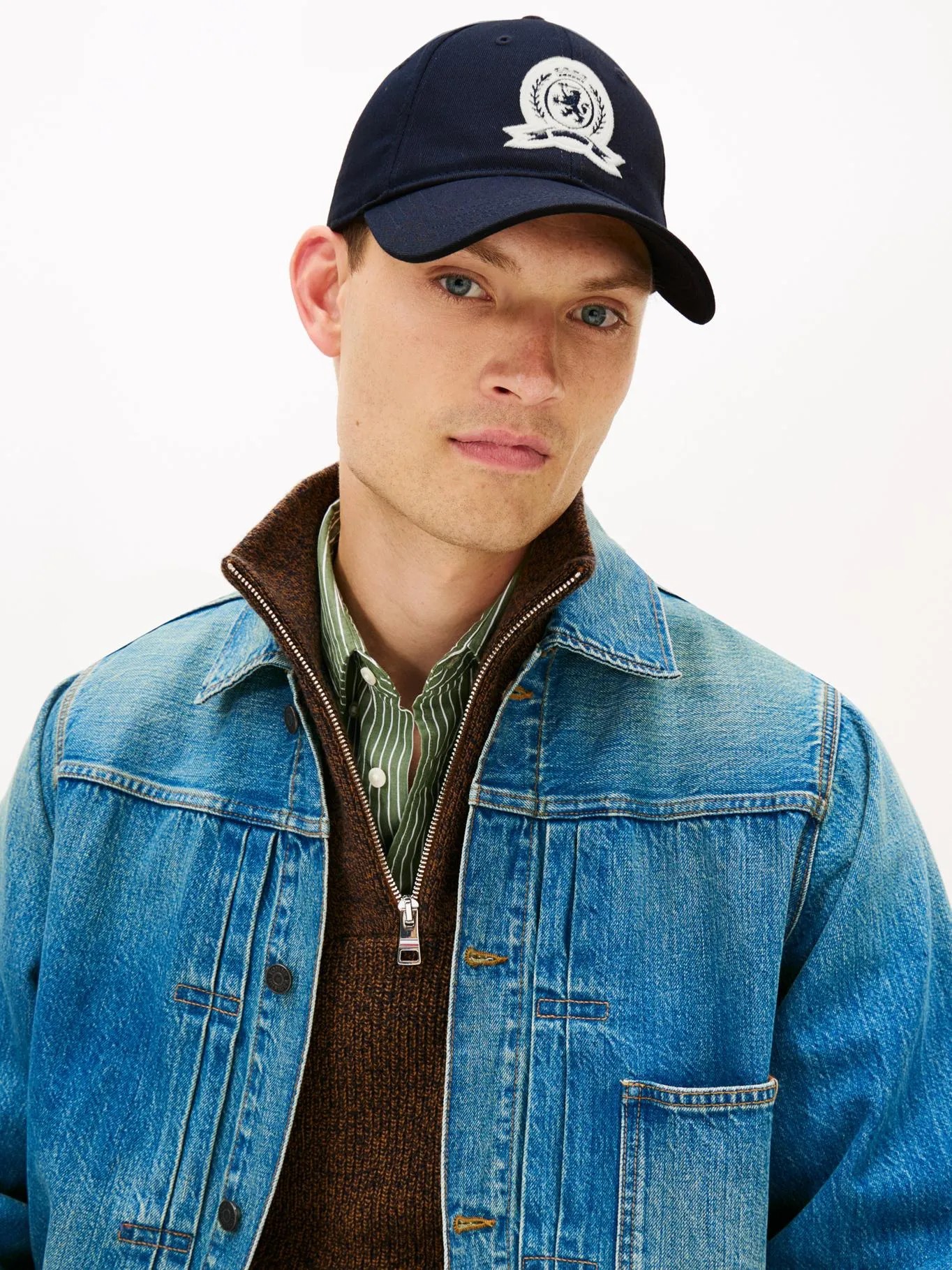 Mũ Tommy Hilfiger Laurel Leaf Logo Baseball Cap - Sky Captain