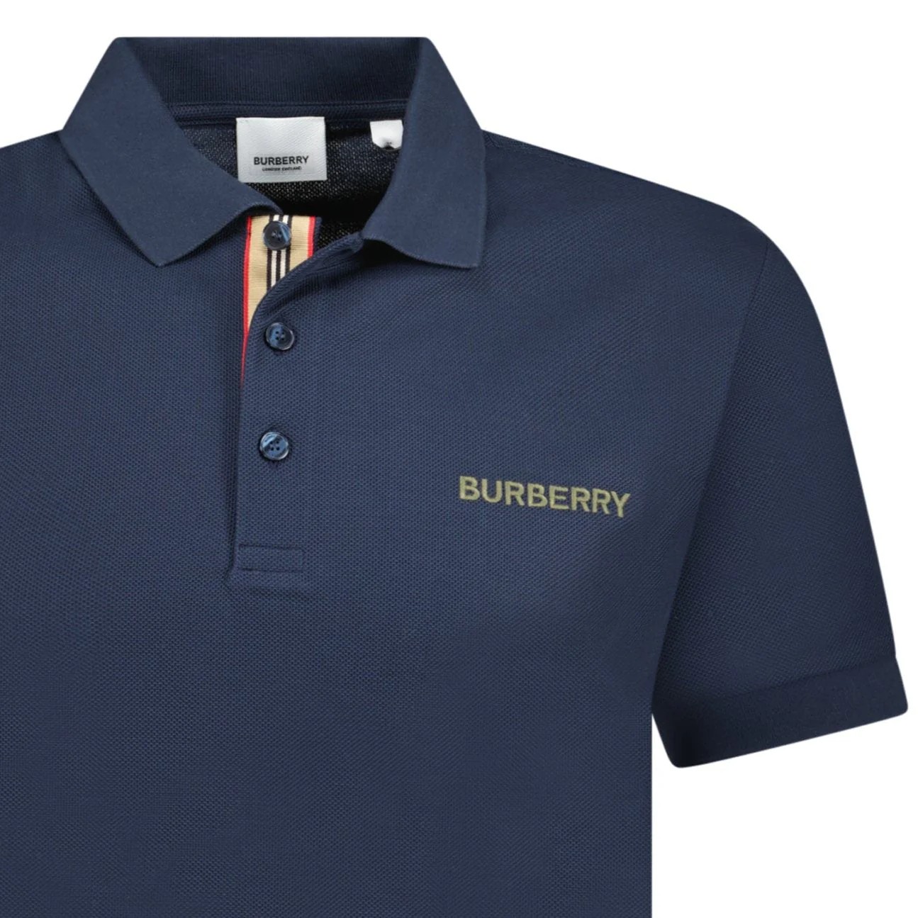 Polo-Shirt Burberry 'Hartford' Embroidery Logo Signature Stripe