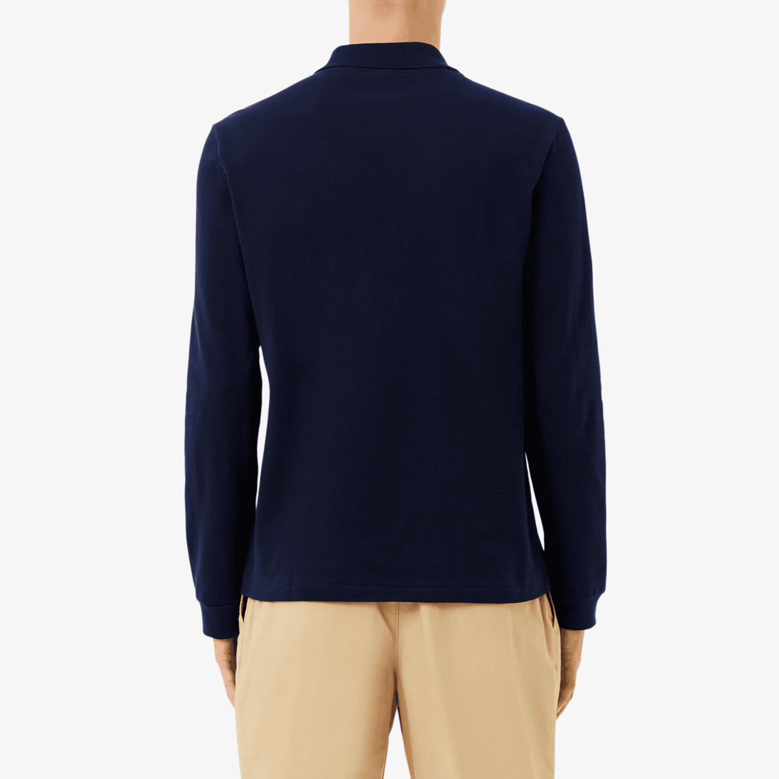 Polo Lacoste Classic Fit Long Sleeve L.12.12 - Navy Blue