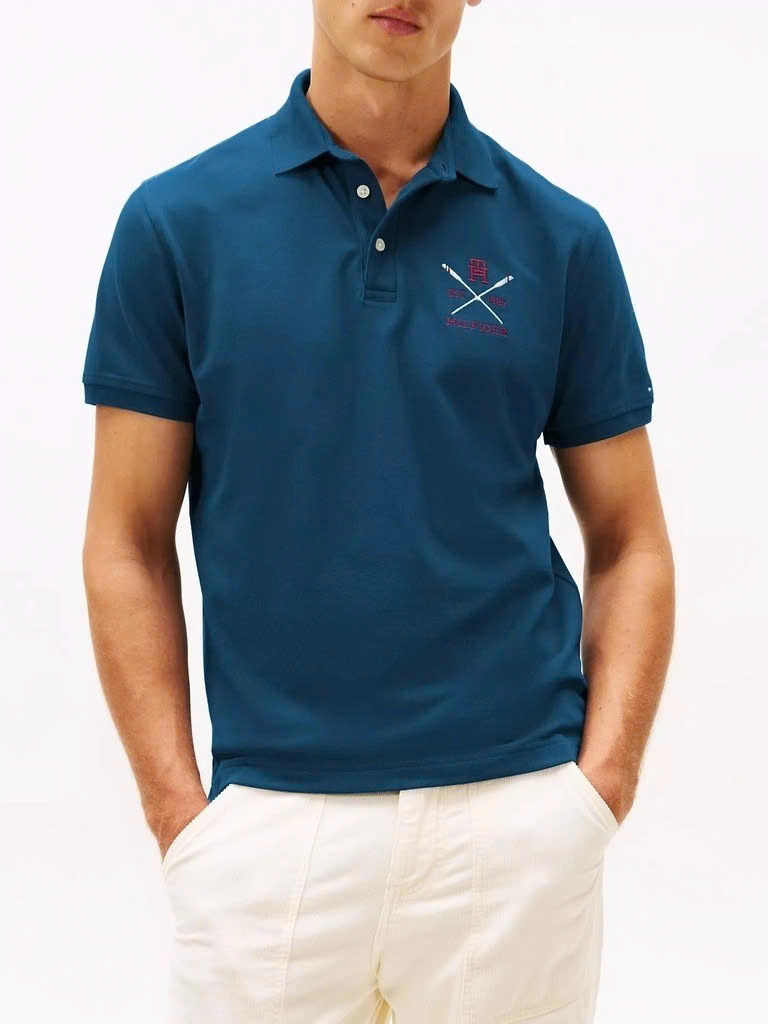 Polo Tommy Hilfiger Regular Fit Rowing Crew Logo - Deep Indigo